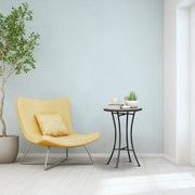 Side Table/Flower Stool Round Ø35.5cm Weatherproof, Yellow and Grey
