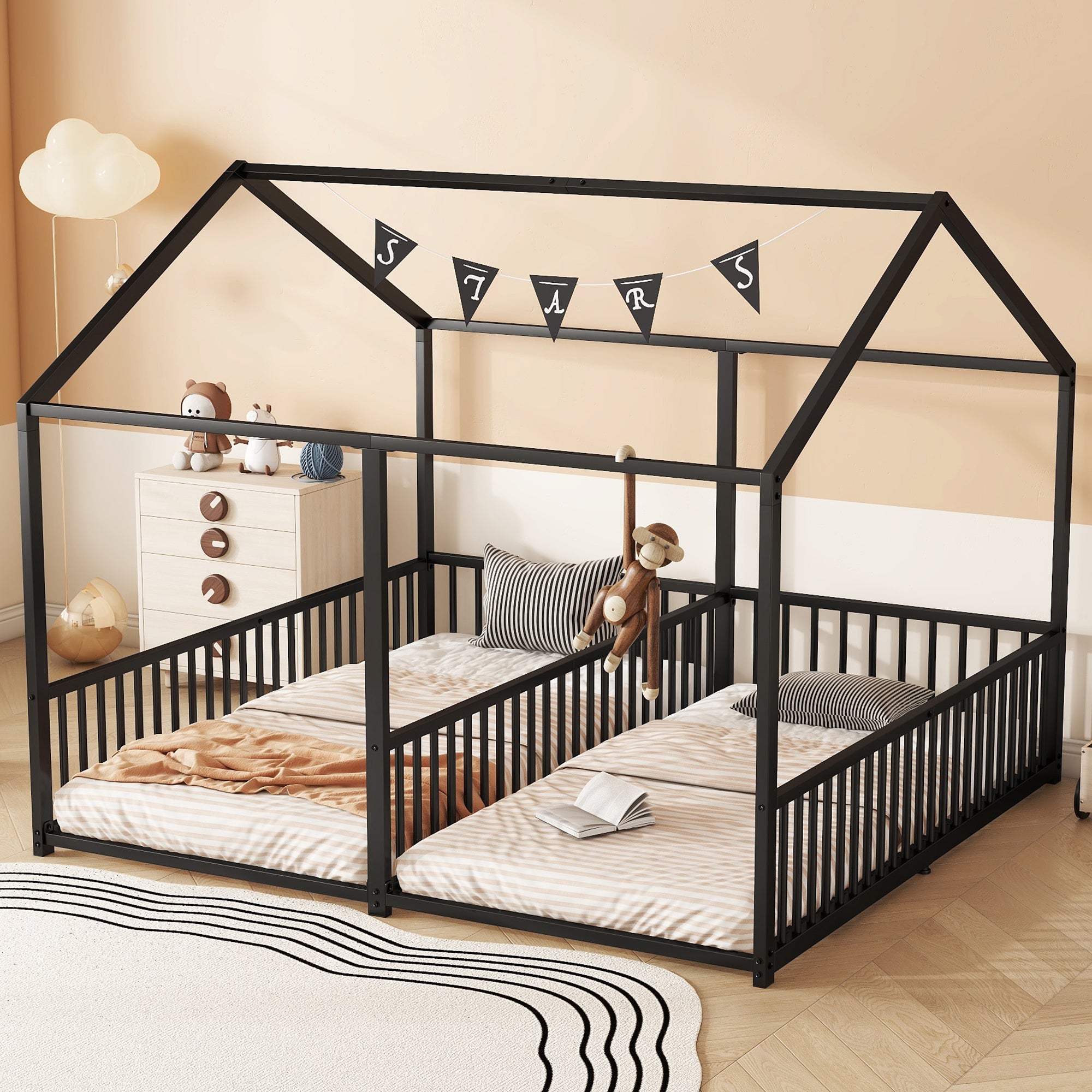 N636P196248B Bed Parts, Not Sold Separately, Black Metal