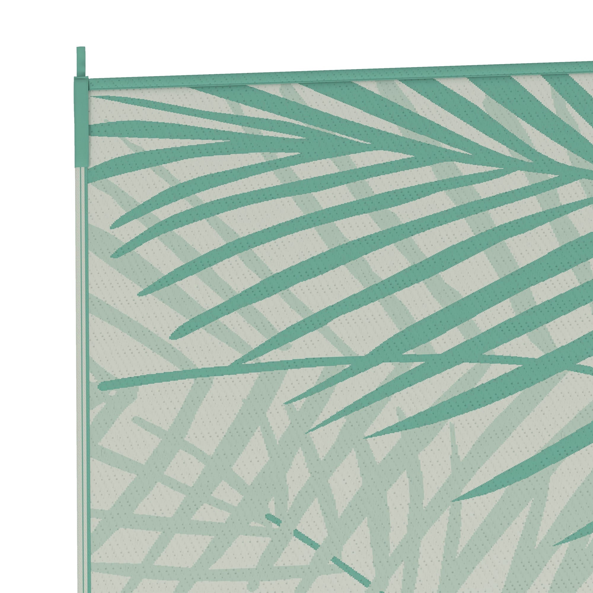 Outdoor Rug Reversible Water-Repellent 365x274cm with Carrying Bag, Green