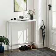 Console Table, Adjustable Foot Pads, Anti-Tip, White