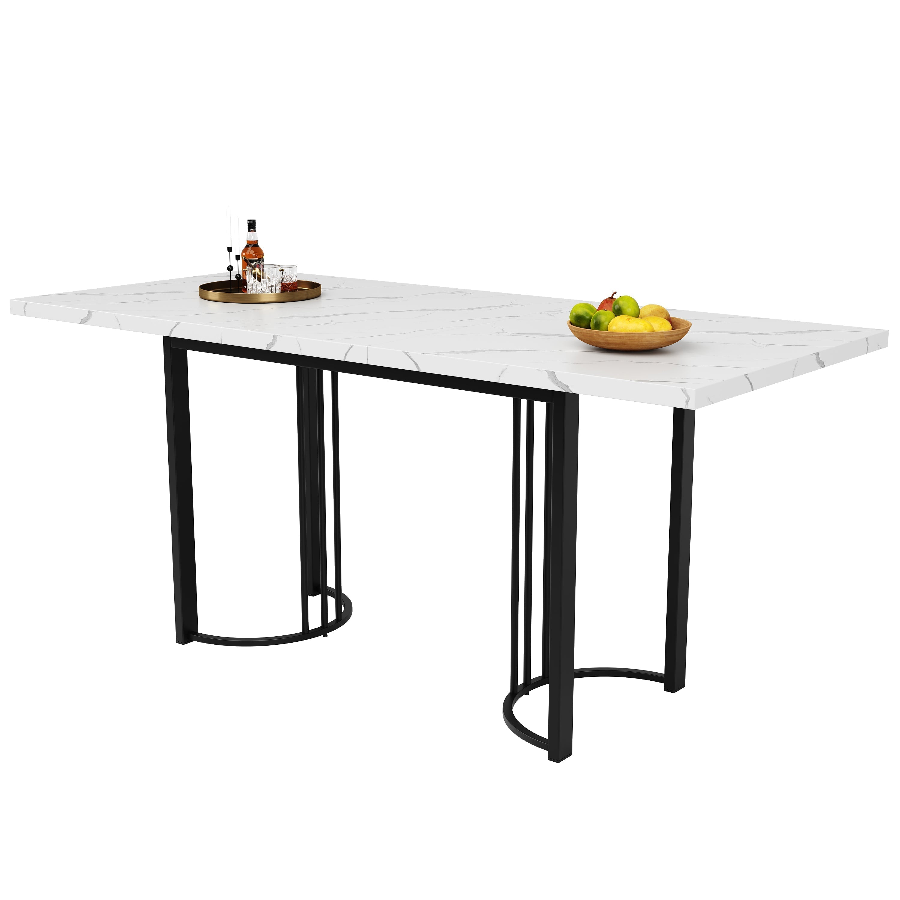 9-Piece Dining Set Extendable Rectangular Table for 8 Black Velvet