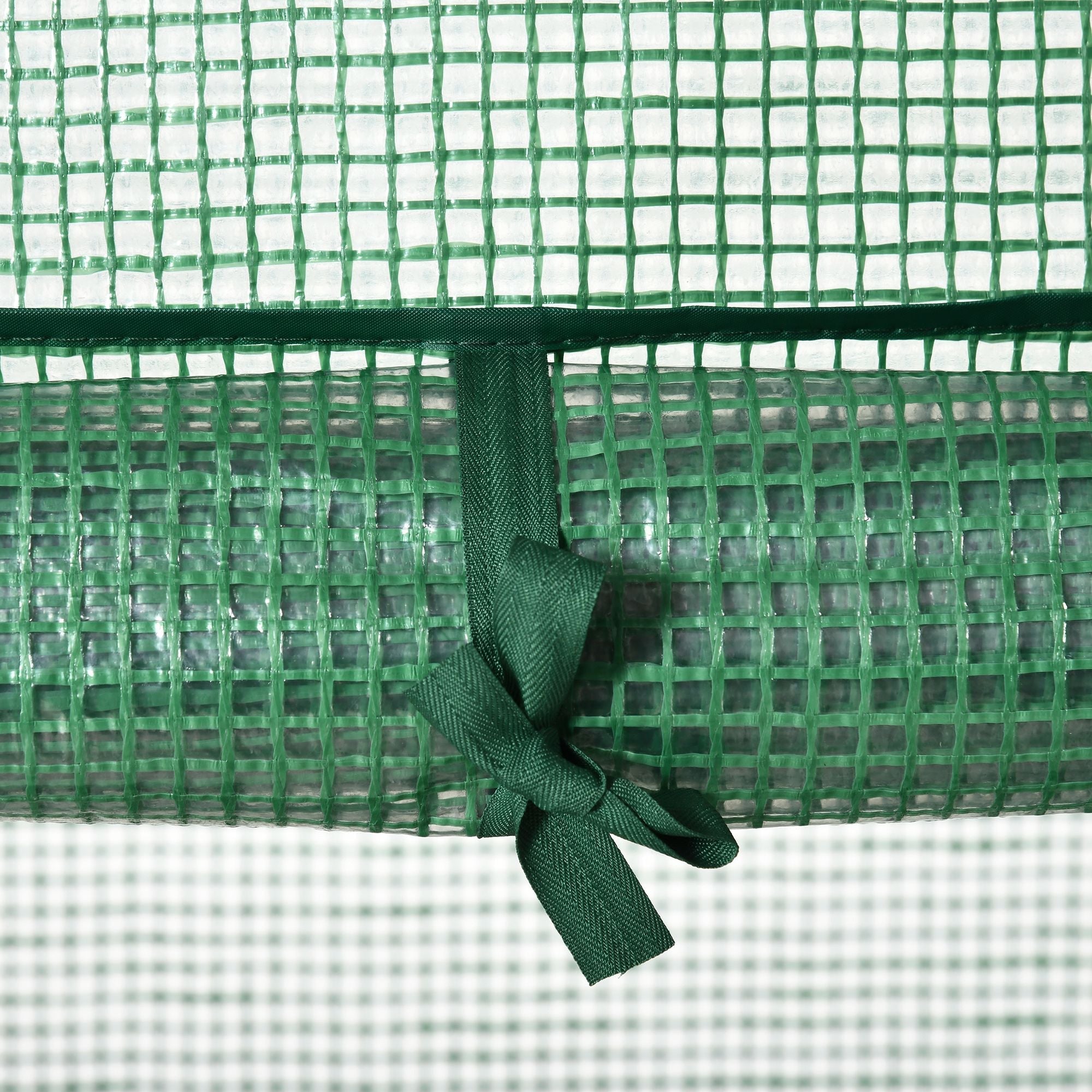 Outsunny Mini Greenhouse with 3 Shelves and Roll-Up Door, 69 x 49 x 125 cm, Green Foil