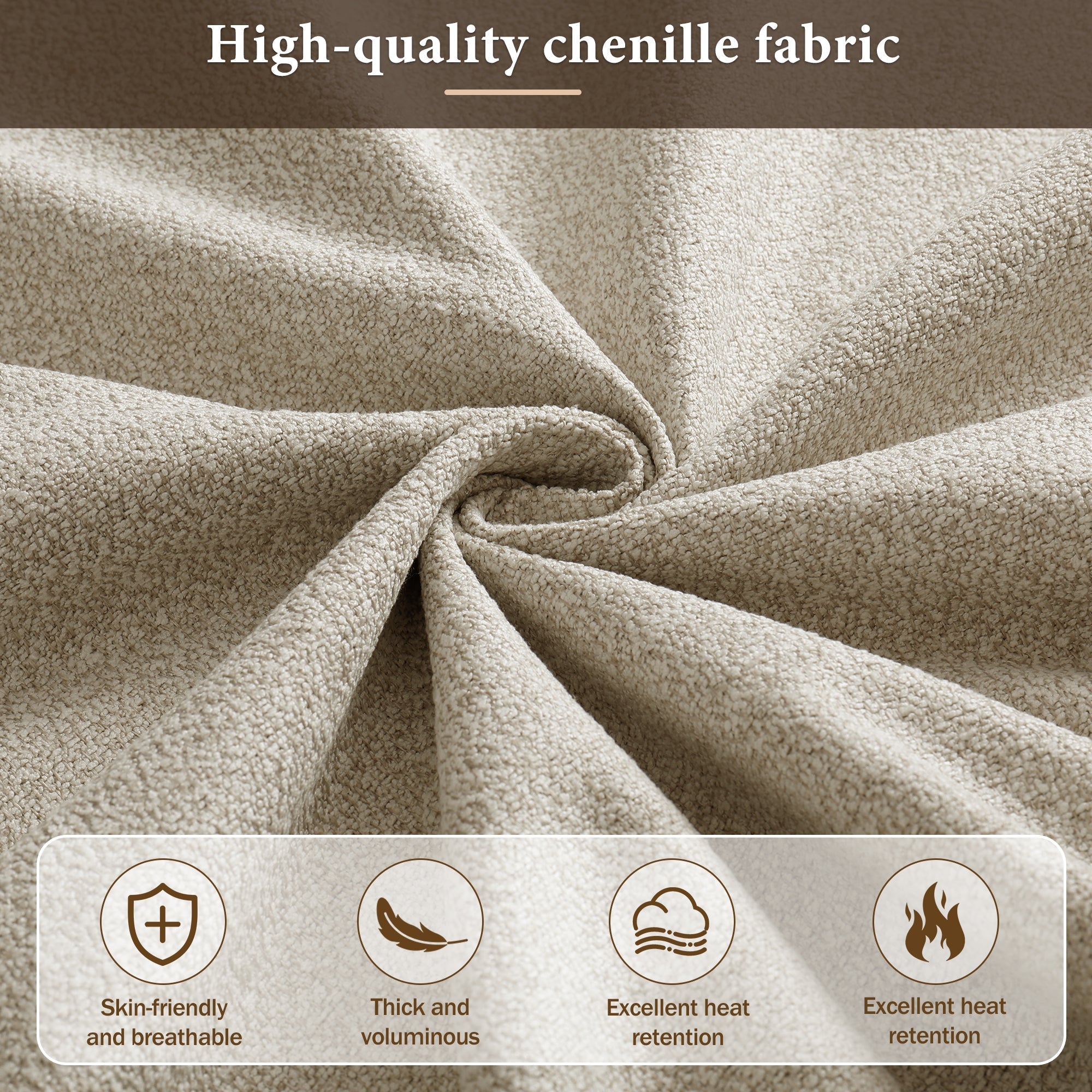 Upholstered Daybed with 2 Storage Drawers, USB Port, Extendable 90x190 to 180 cm, Beige Chenille