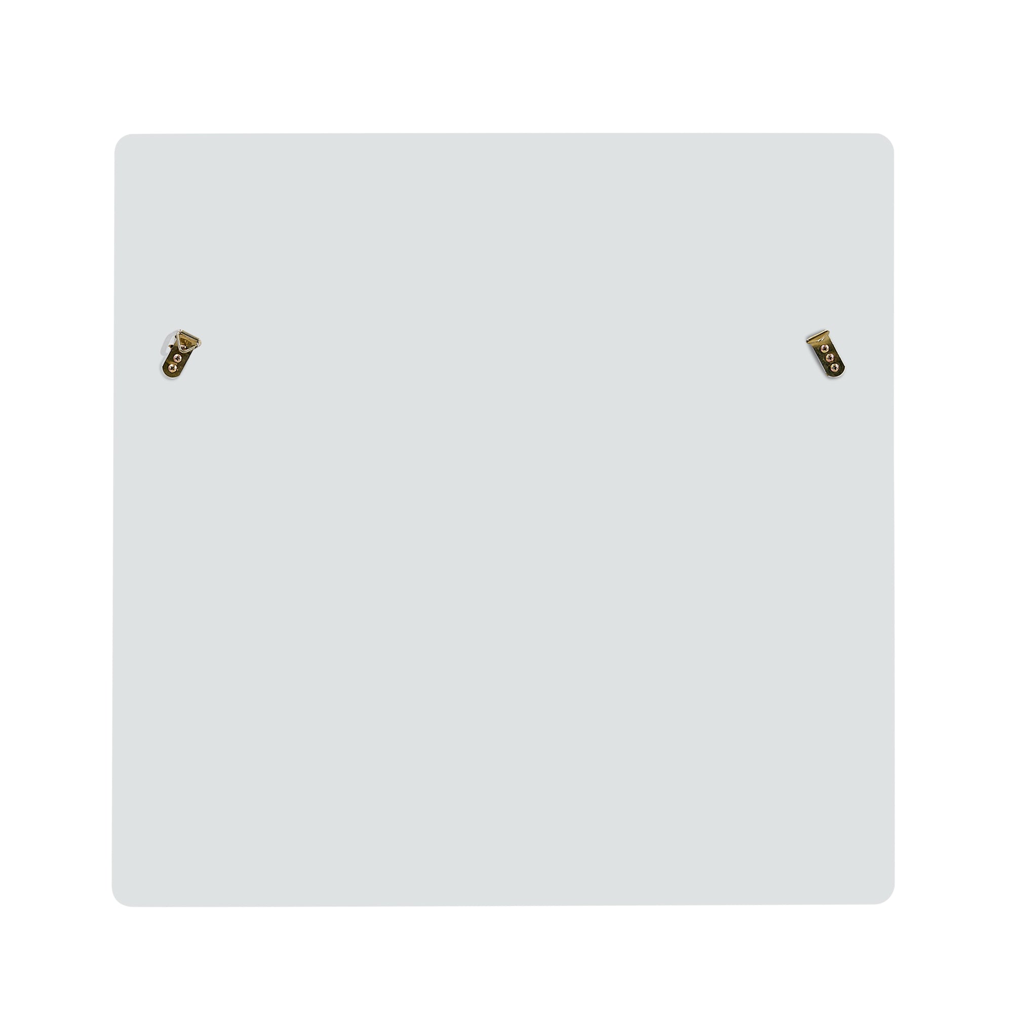 Wall Mirror Square 80x80cm Wood-Look Frame - White