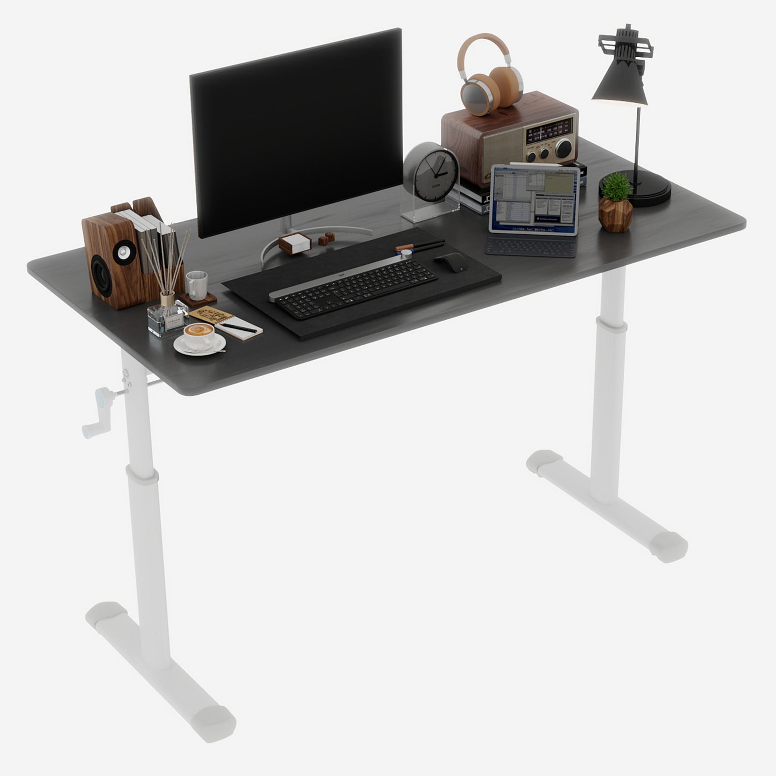 Adjustable Study Desk, Height-Adjustable Multi-Purpose Compact Home/Office Desk