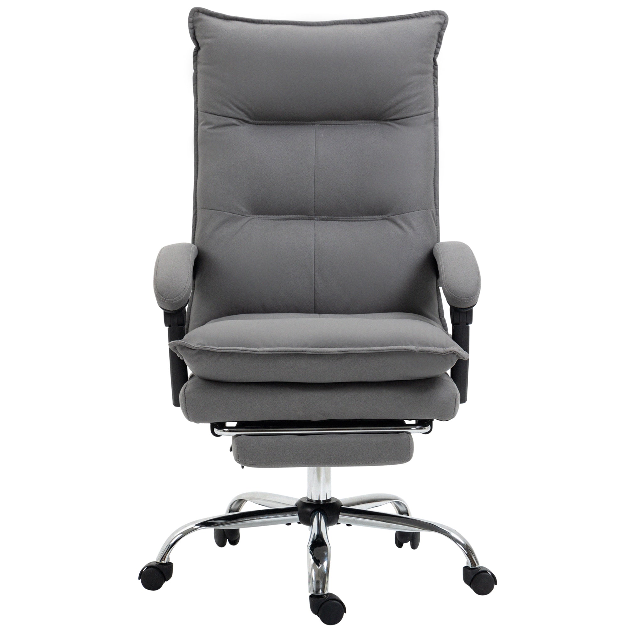 Vinsetto Office Chair, Massage Function, Height-Adjustable, Dark Grey
