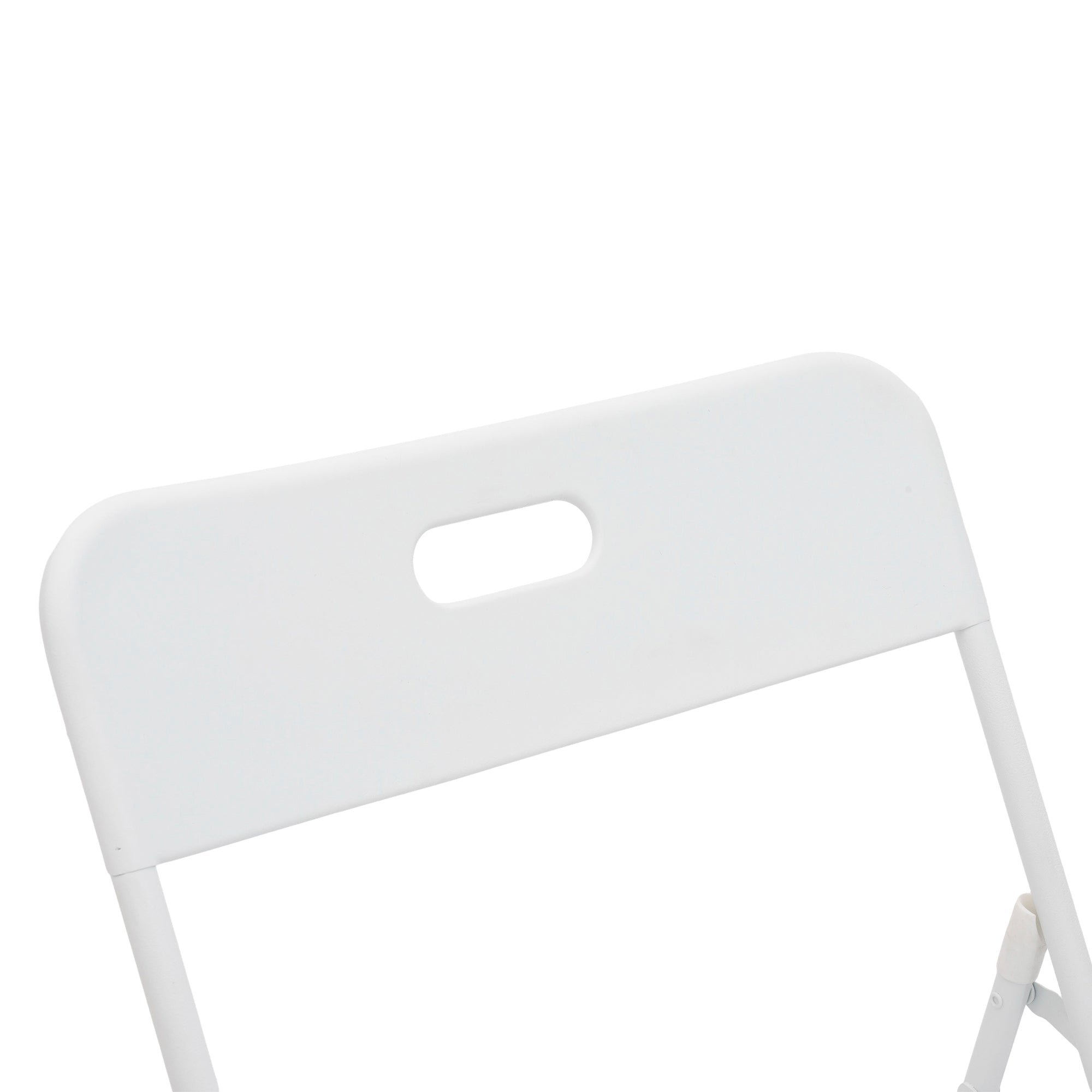 Outdoor 3-Piece Foldable Bistro Set, 2 Chairs and 1 Table, Weather-Resistant Metal, White