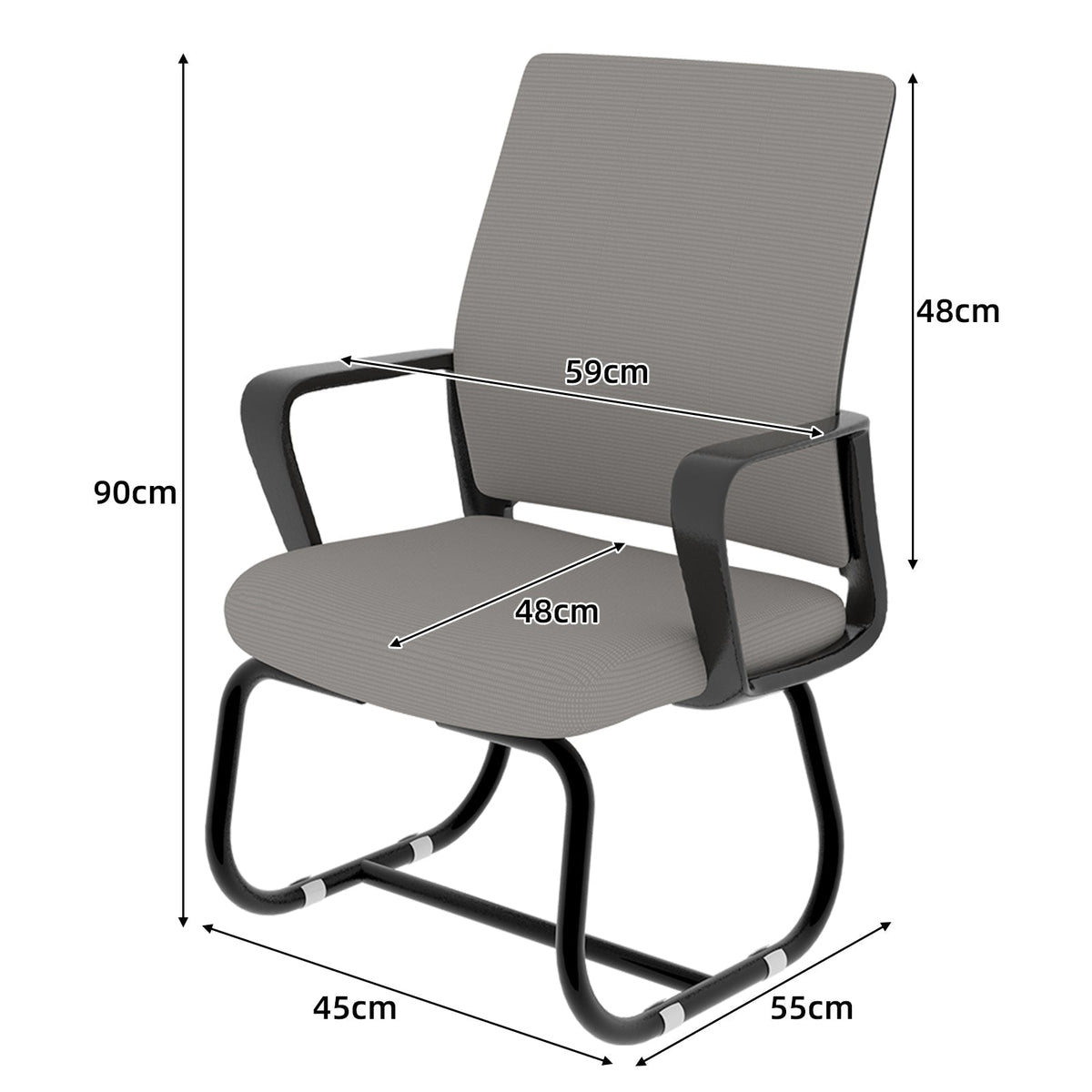 Minimalist Modern Office Chair, Metal Frame, Soft & Comfortable, Multi-Color