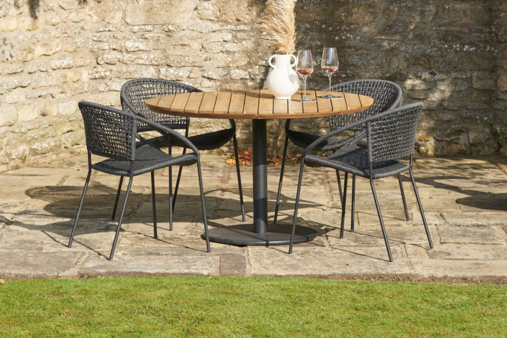 Dakota Black Outdoor 4 - Seater Dining Set - Rathwood Store