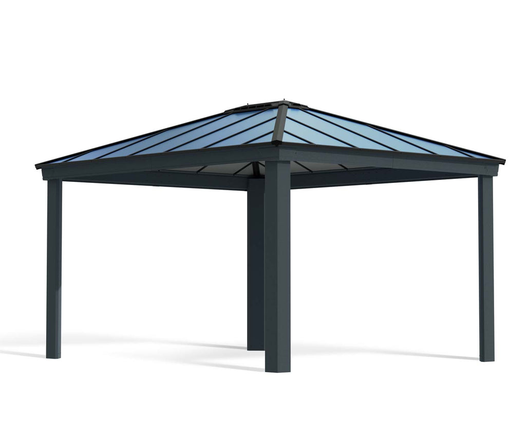 Dallas 12 ft. x 14 ft. Gazebo Kit - Grey Structure - Rathwood Store