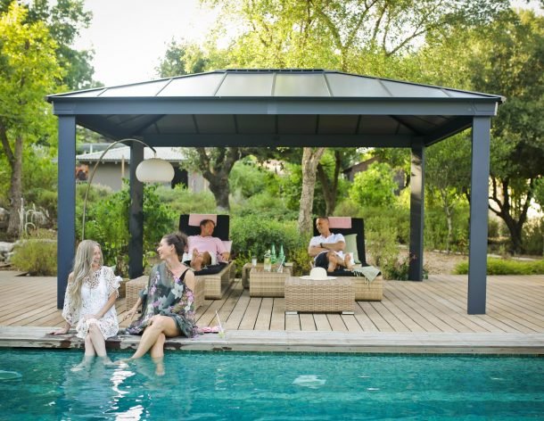 Dallas 12 ft. x 16 ft. Gazebo Kit - Grey Structure - Rathwood Store
