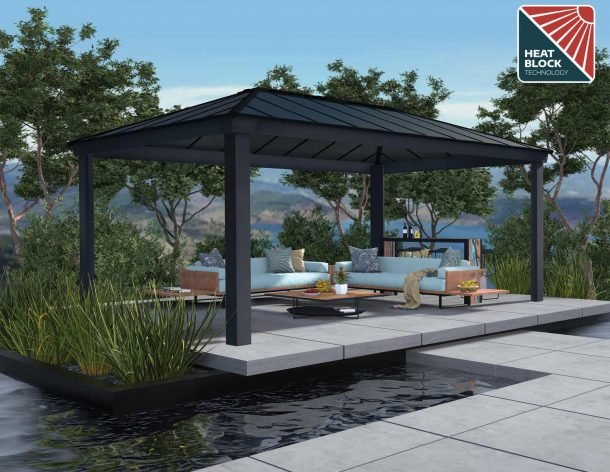 Dallas 12 ft. x 20 ft. Gazebo Kit - Grey Structure - Rathwood Store