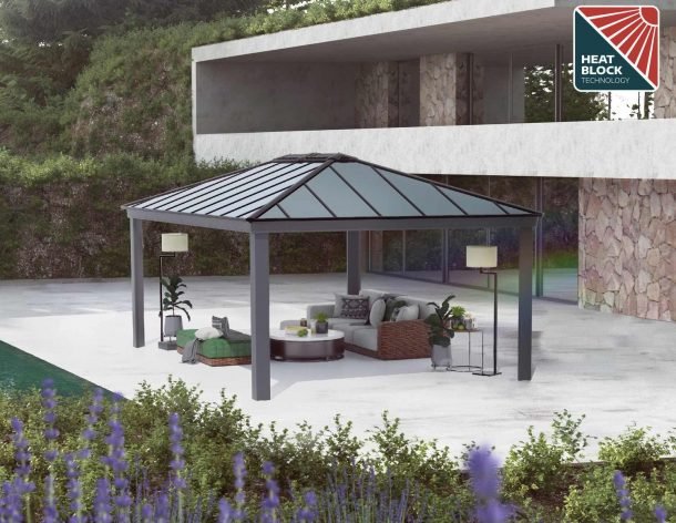 Dallas 14 ft. x 20 ft. Gazebo Kit - Grey Structure - Rathwood Store