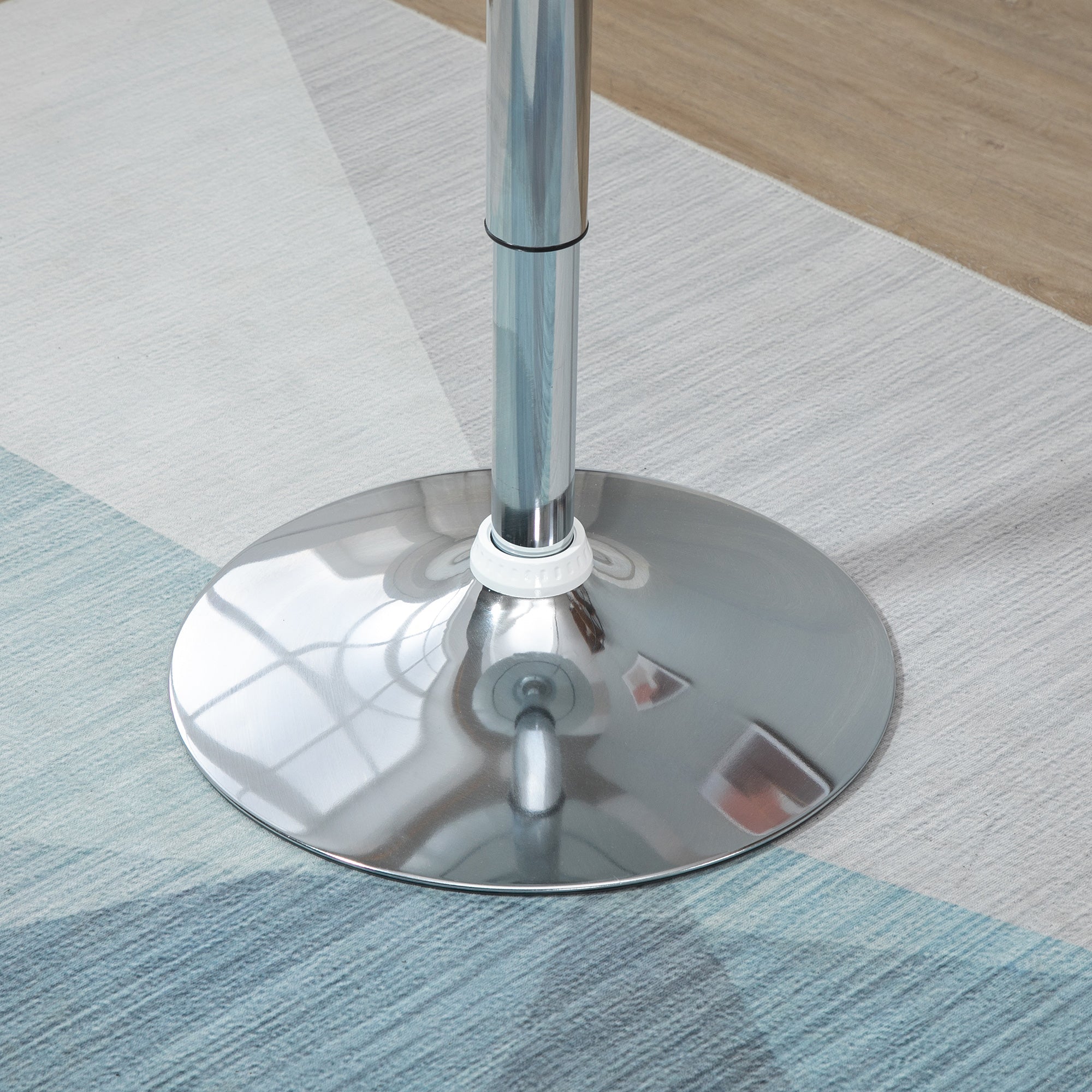 Bar Table, Height Adjustable, Metal ABS, White
