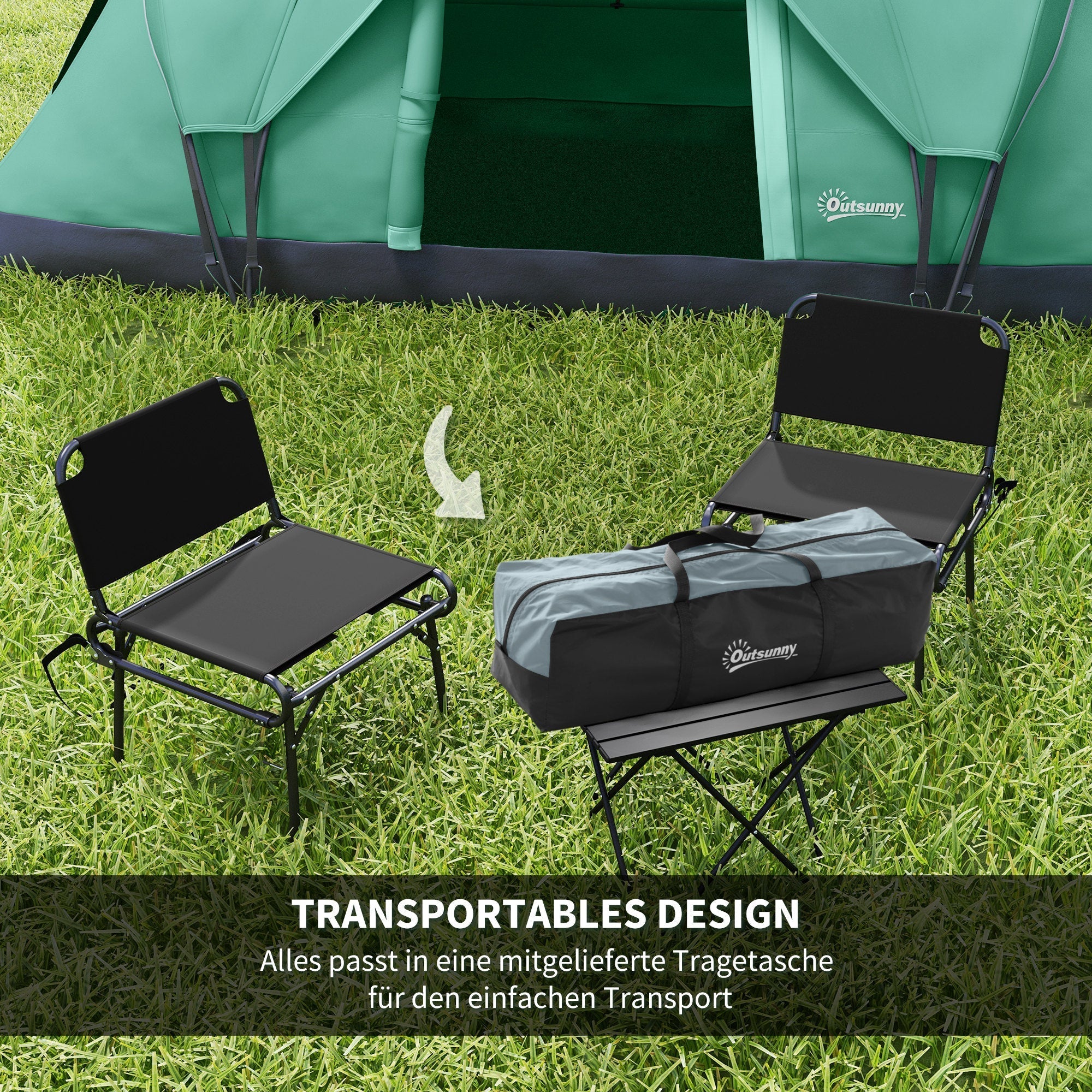 Camping Tent 5-6 Person Tunnel Dome 4.55x2.3x1.8m Polyester Army Green/Black