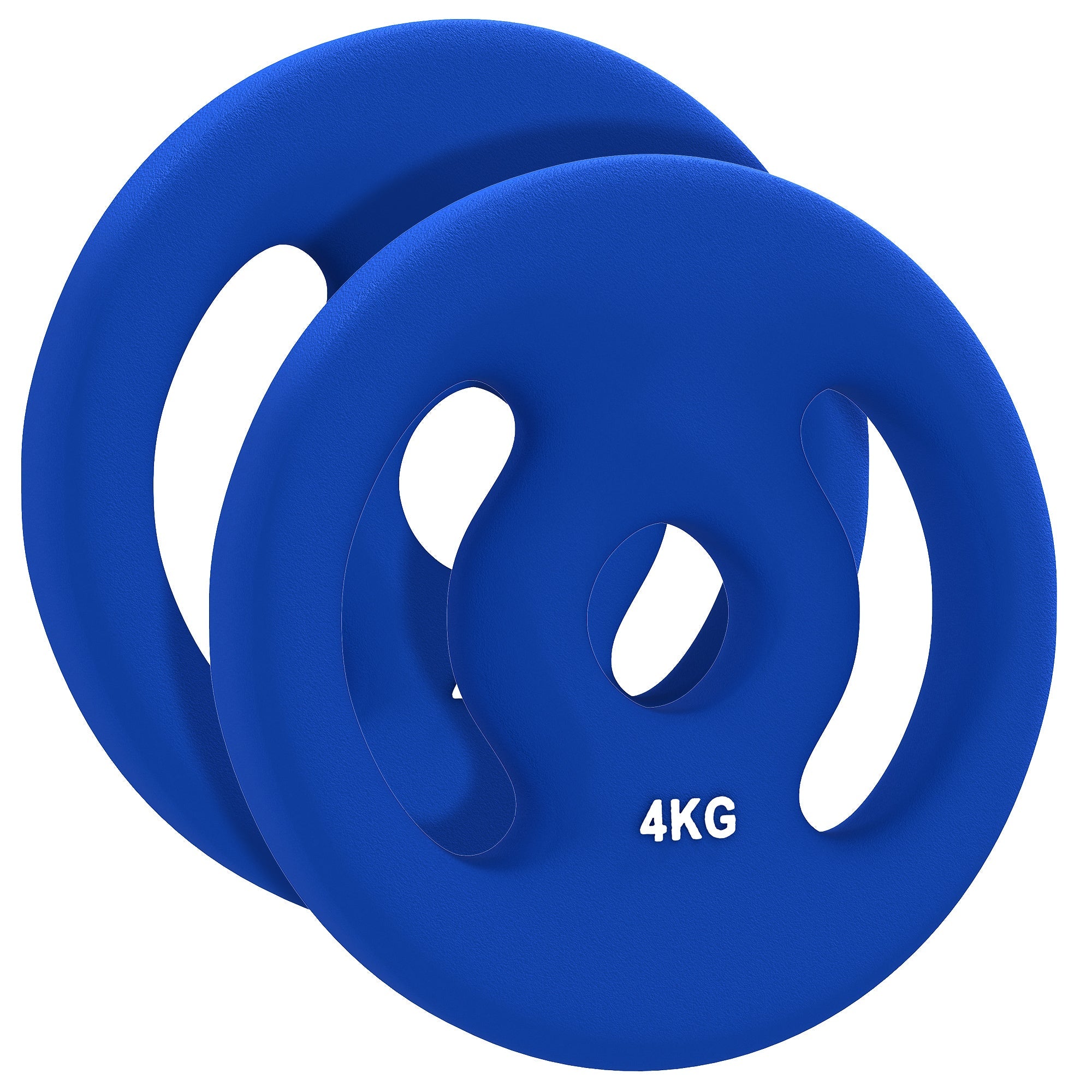 Dumbbell Weights, 2 x 4 kg, 2.5 cm Barbell, Blue