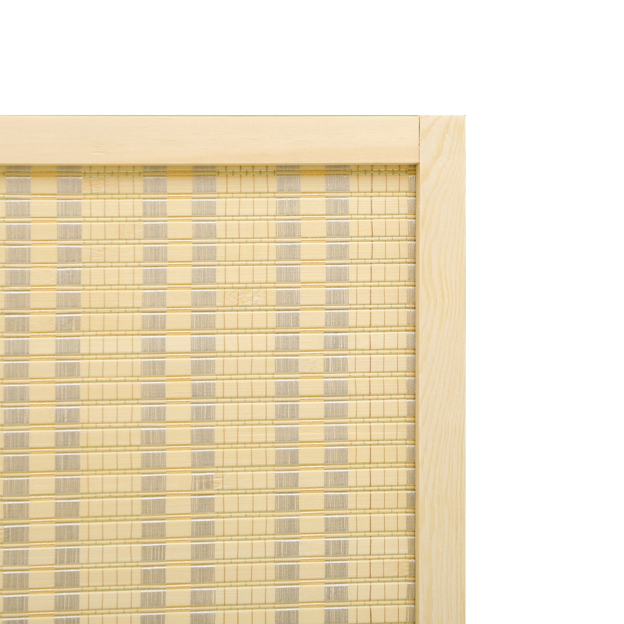 Folding Screen 4-Panel 180x180cm Room Divider, Bamboo Natural