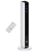 Fan Heater, 2200W Electric with Remote Control, White Black ABS PA