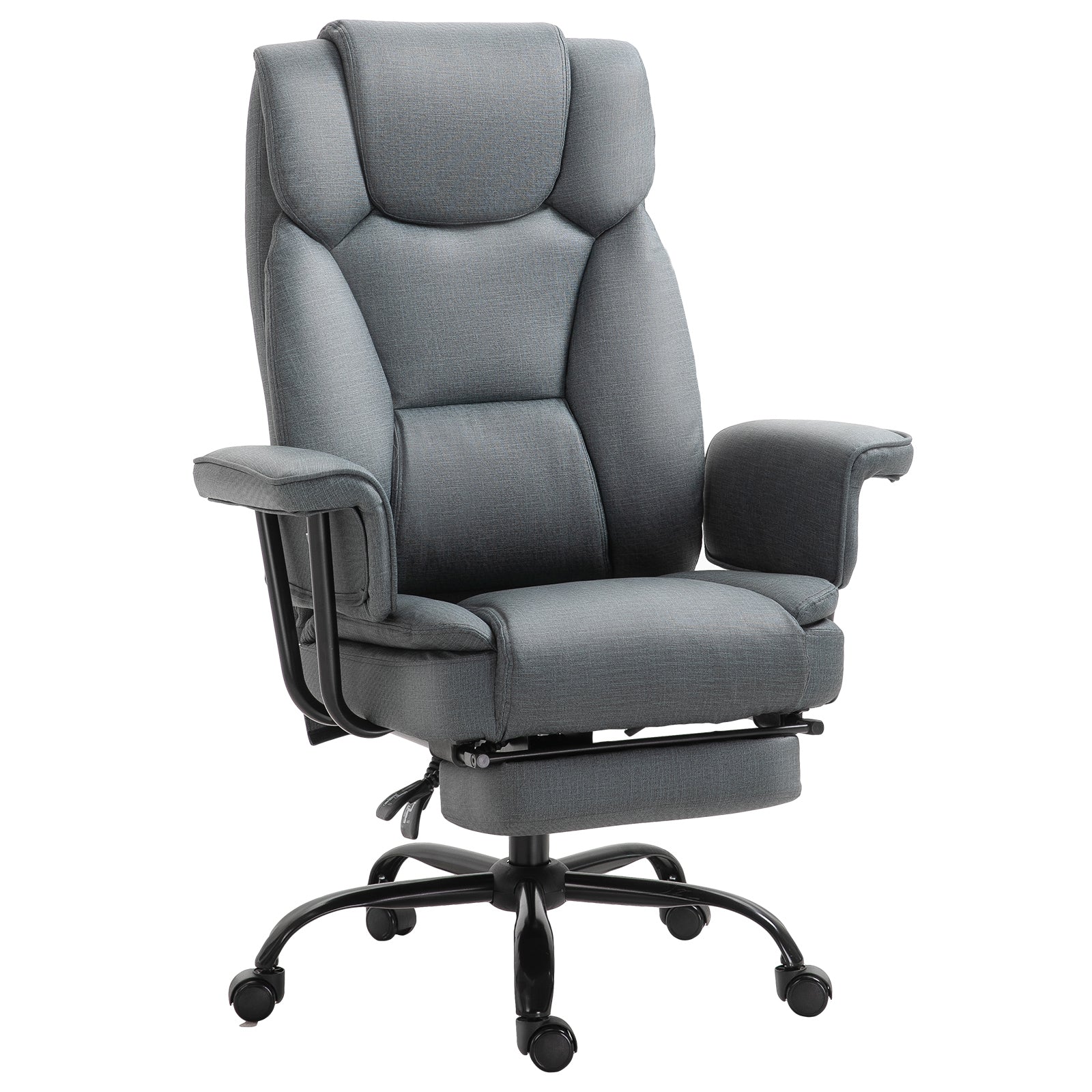 Vinsetto Office Chair, Reclining Ergonomic, Gray