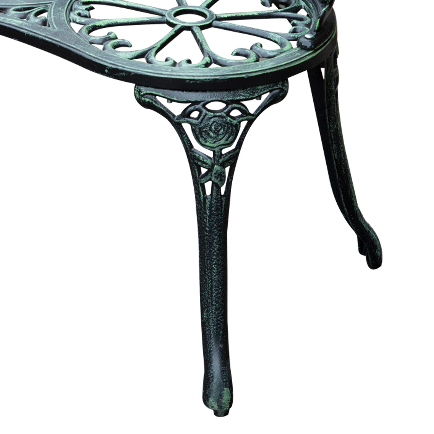 Garden Bench 2-Seater, 100cm Seat, Park/Patio Furniture, Metal