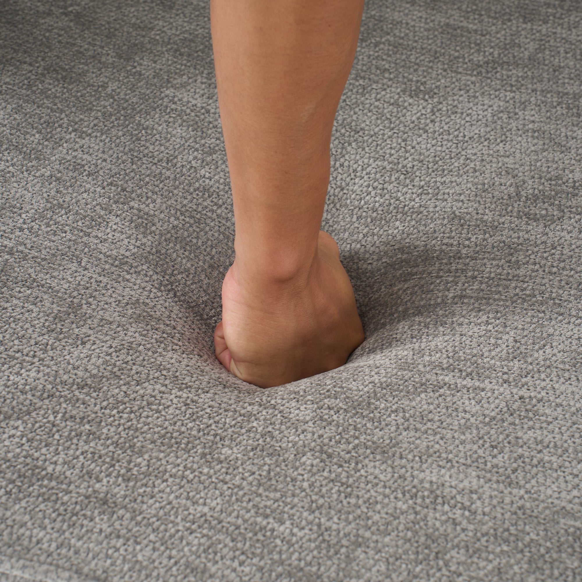 L-Shaped Corner Sofa Cloud Couch Modular Chaise XXL Deep Seat 262cm - Chenille Grey