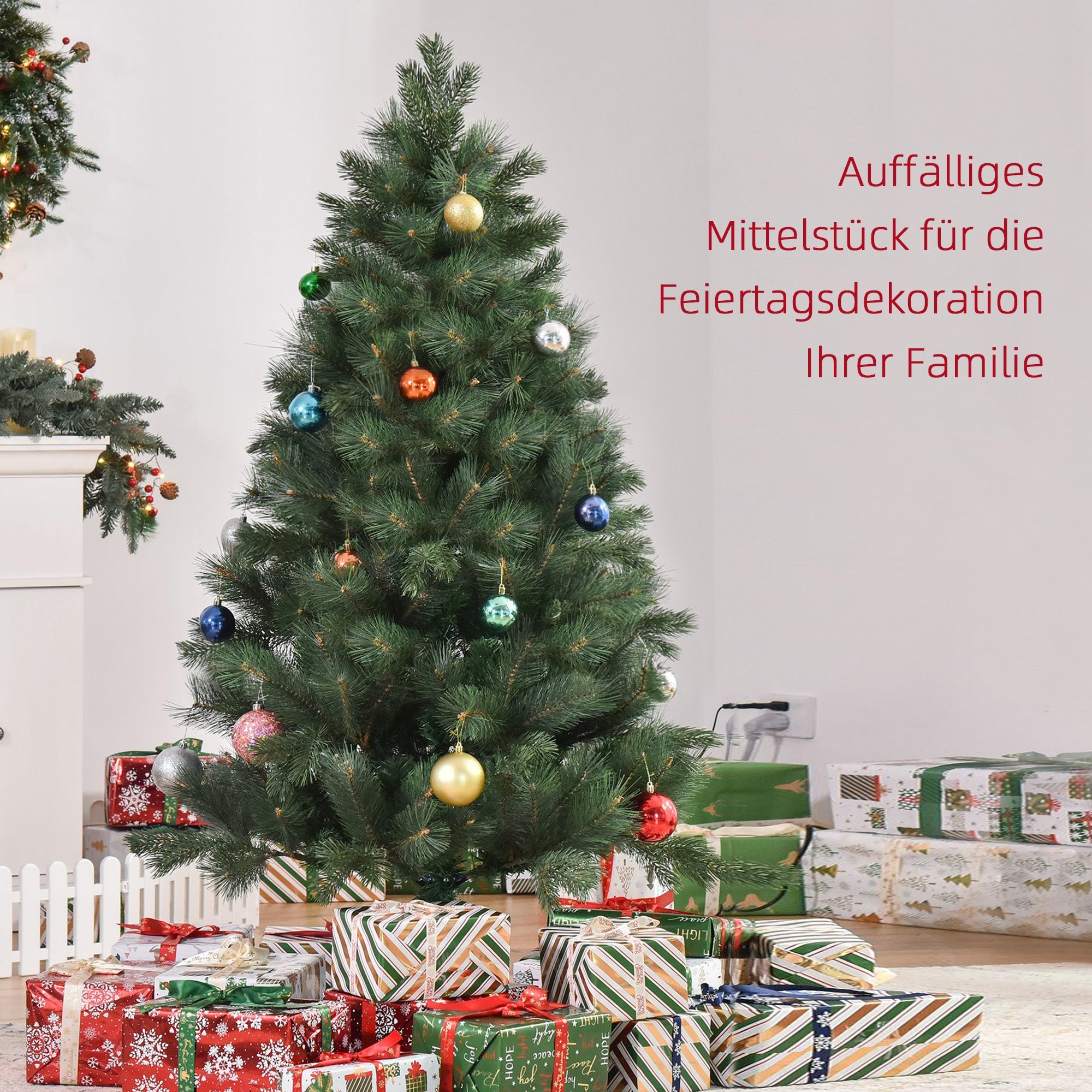 Christmas Tree, Artificial Fir, 90 x 180 cm, Green