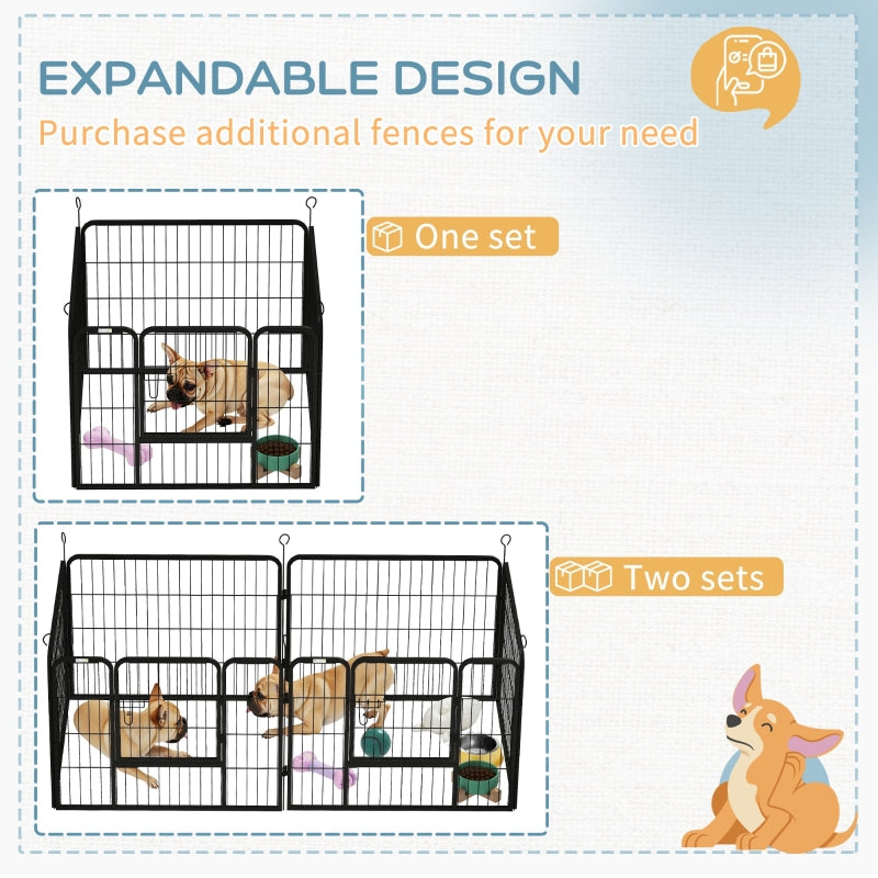 Heavy Duty Dog Playpen, 4 Panel Puppy Pen Foldable Kennel, Indoor Outdoor