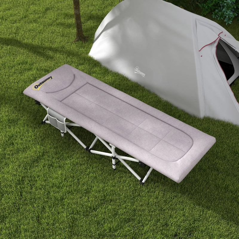 Camp Bed, Foldable, with Storage Bag, 200 kg Load Capacity, Oxford