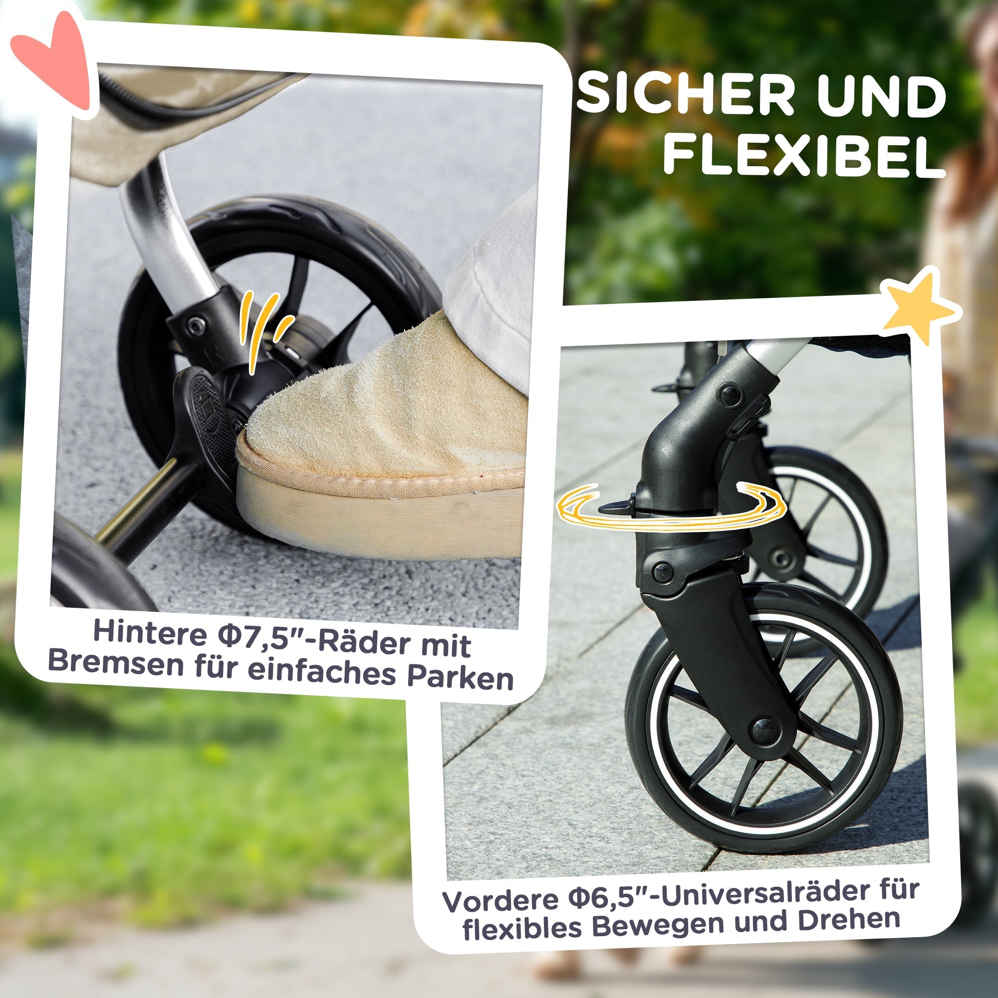 Dog Stroller, Lightweight Foldable, Aluminum Khaki