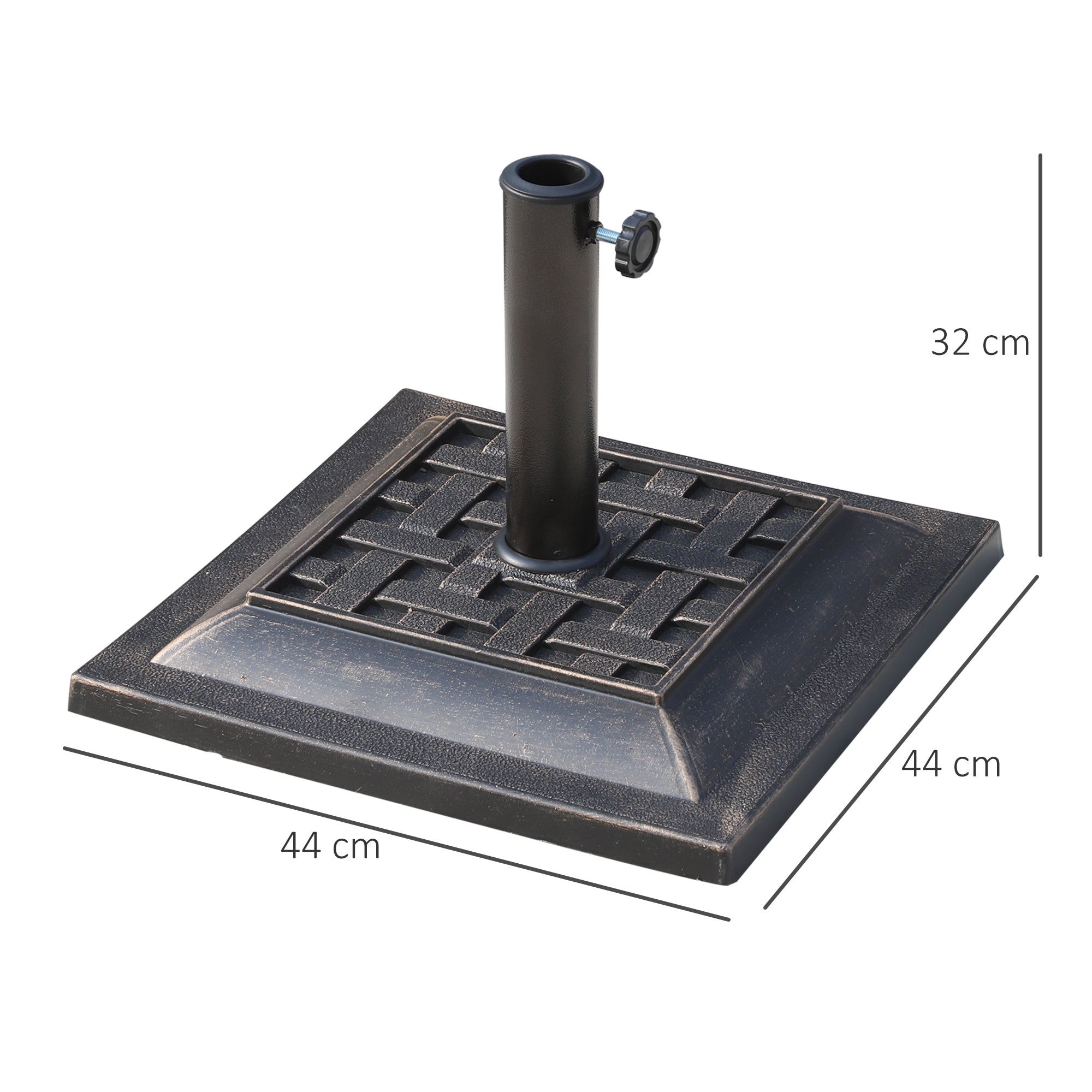 Parasol Base 9kg Stable & Weatherproof Polyester Resin Bronze