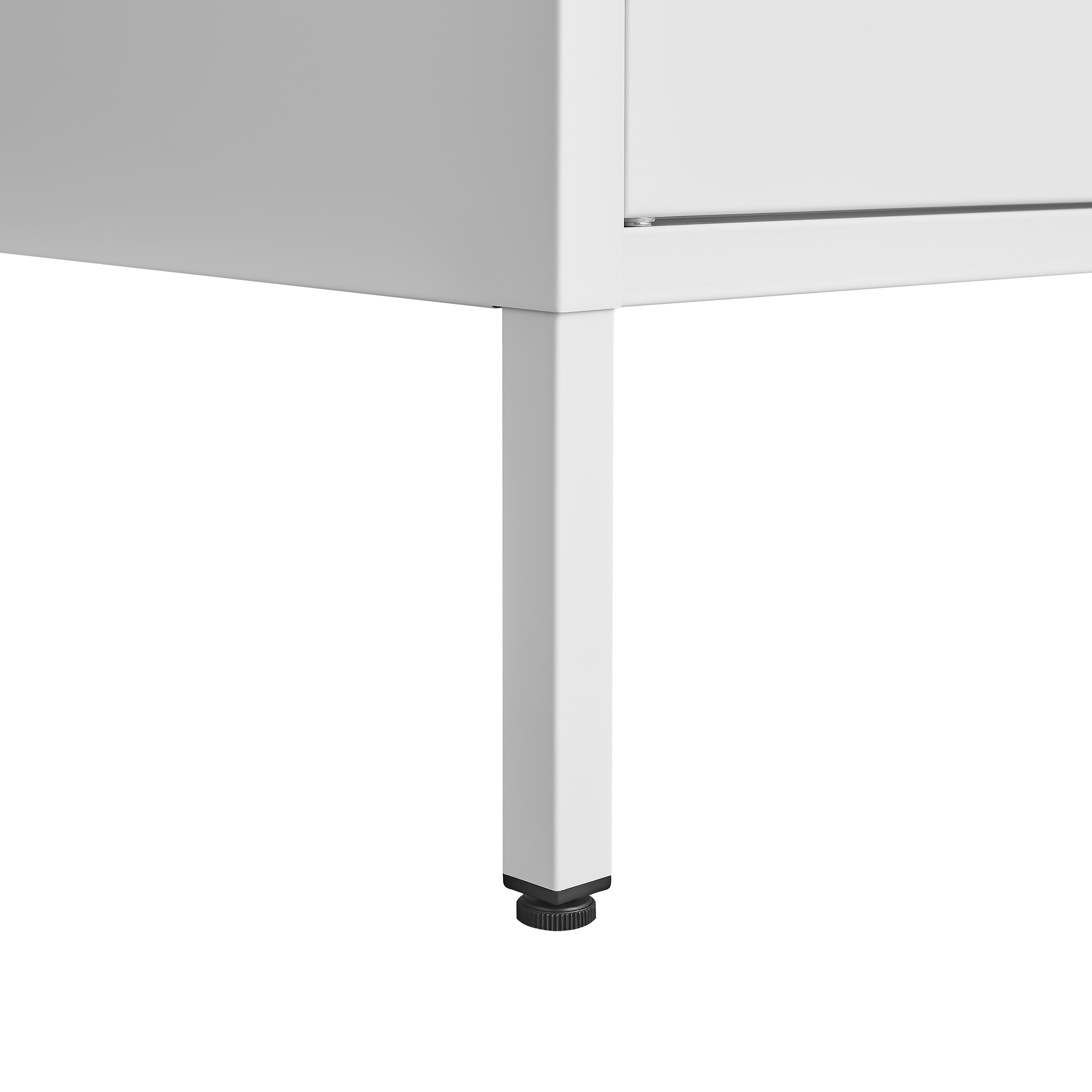 Metal Storage Cabinet 2 Door with Shelves - White