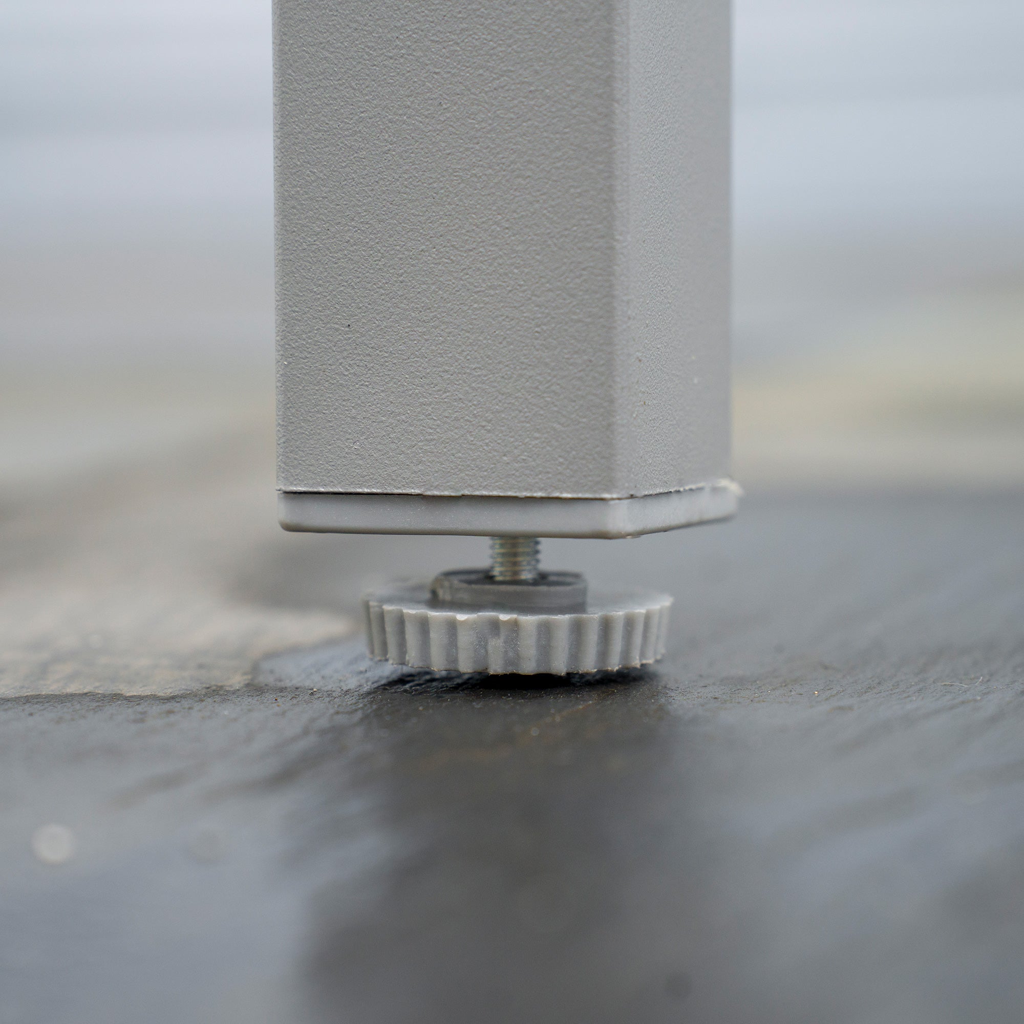 7 Piece Garden Dining Set, Table with 6 Stackable Chairs, Steel Frame & Tempered Glass, Grey