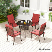 Seat Cushions 108 x 50 x 5 cm with Ties, Outdoor Indoor, Wine Red