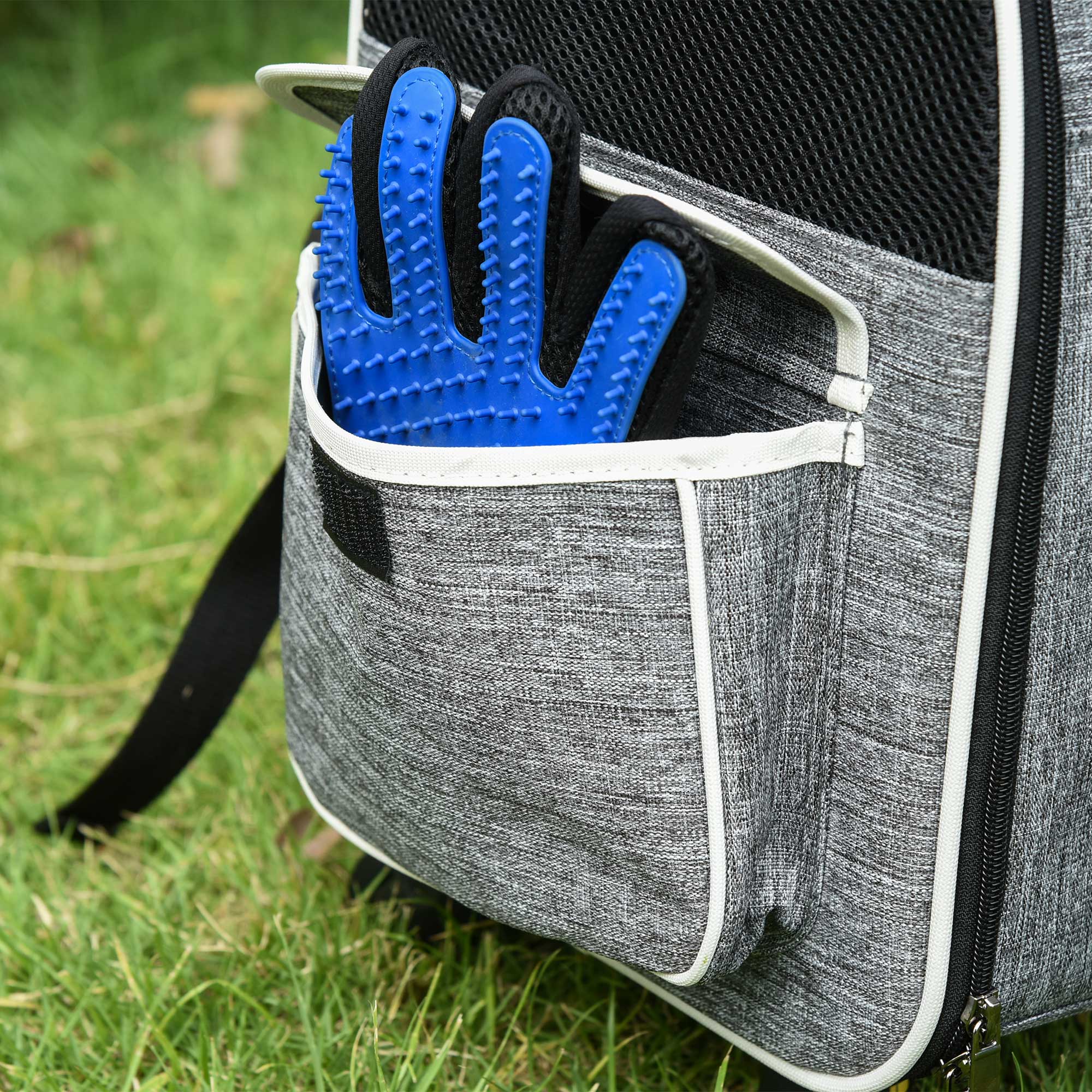 Hundetrolley 2-in-1 Transporttasche & Haustier-Rucksack, Grau