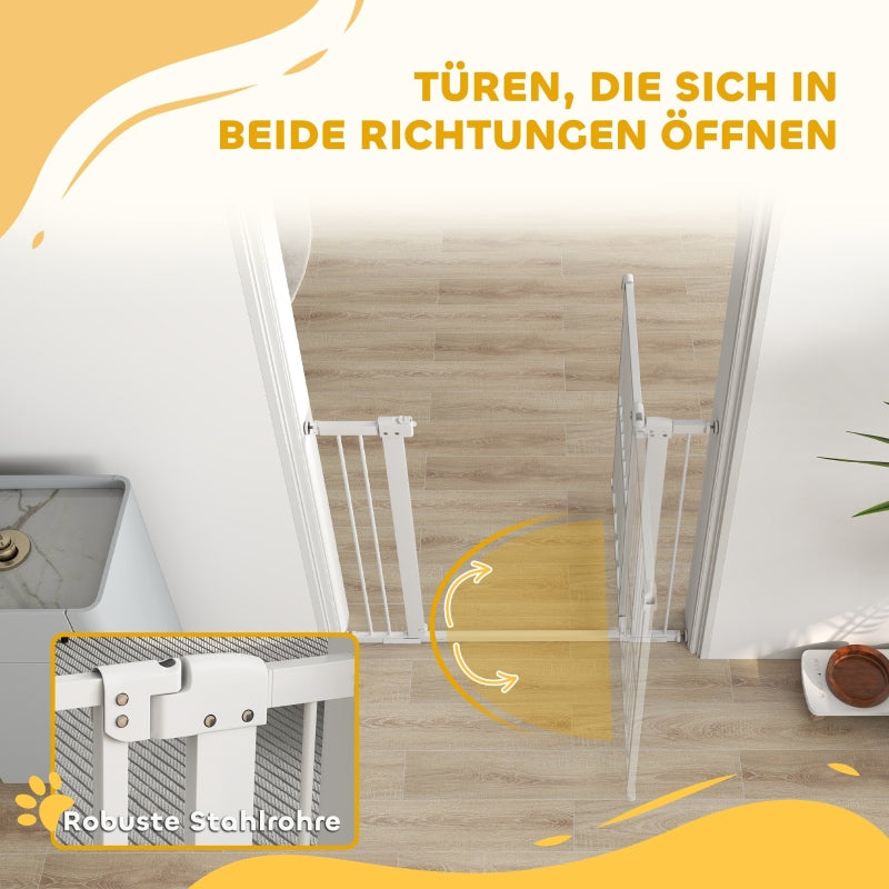 Hundeschutzgitter, 76-104 cm, Treppe, Metall