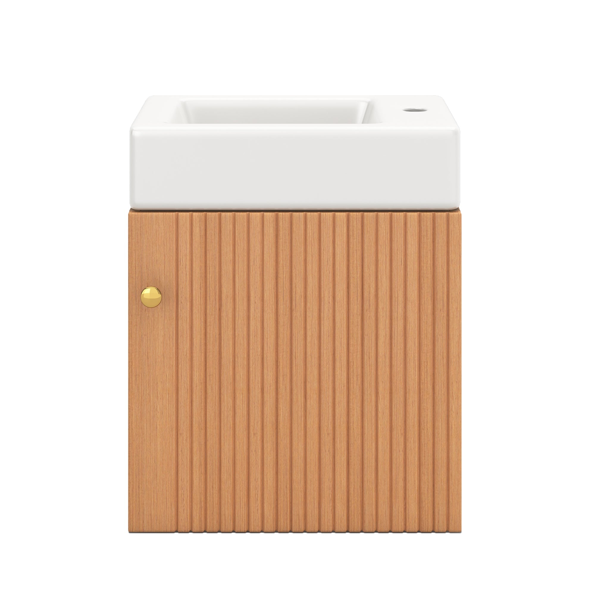 Bathroom furniture washbasin with vanity unit 46 cm, hanging, small guest, in furniture