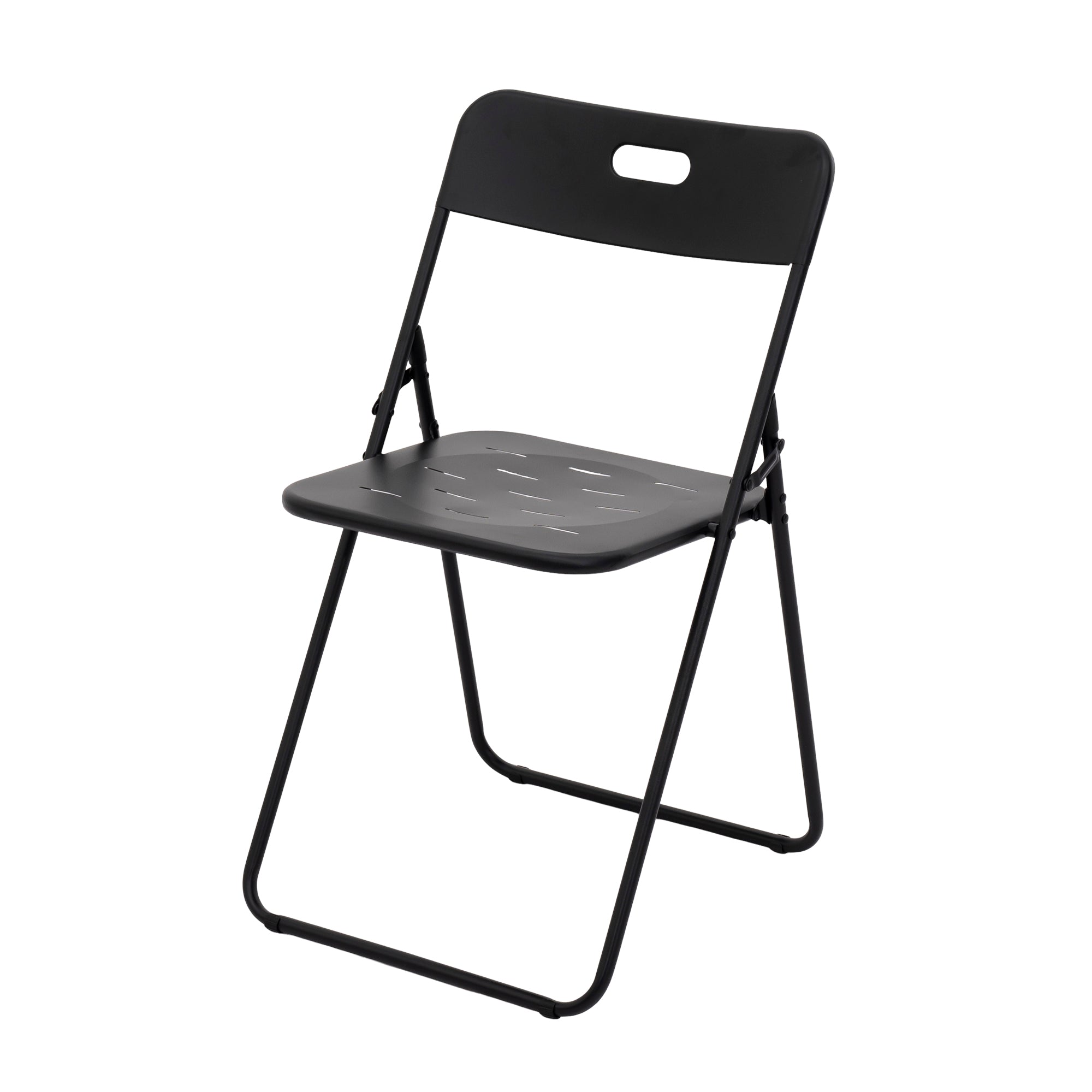 Outdoor 3-Piece Foldable Bistro Set, Weather-Resistant Patio Table and Chairs, Black Steel