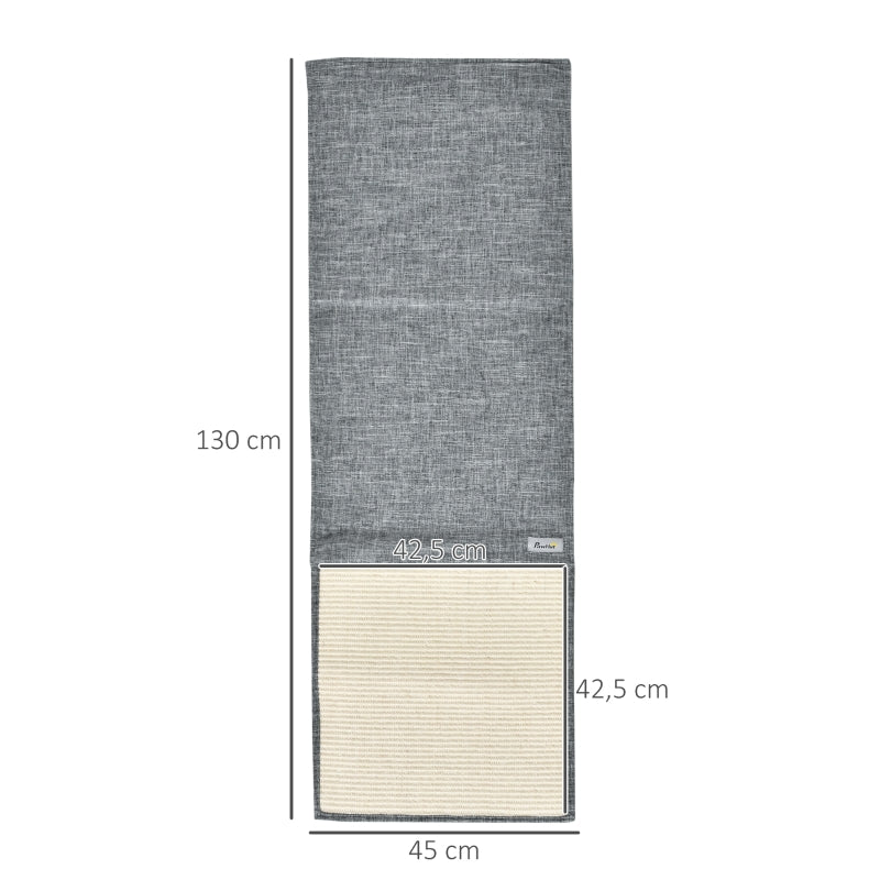 Kratzmatte, 2-teilig Sisal für Katzen, Grau