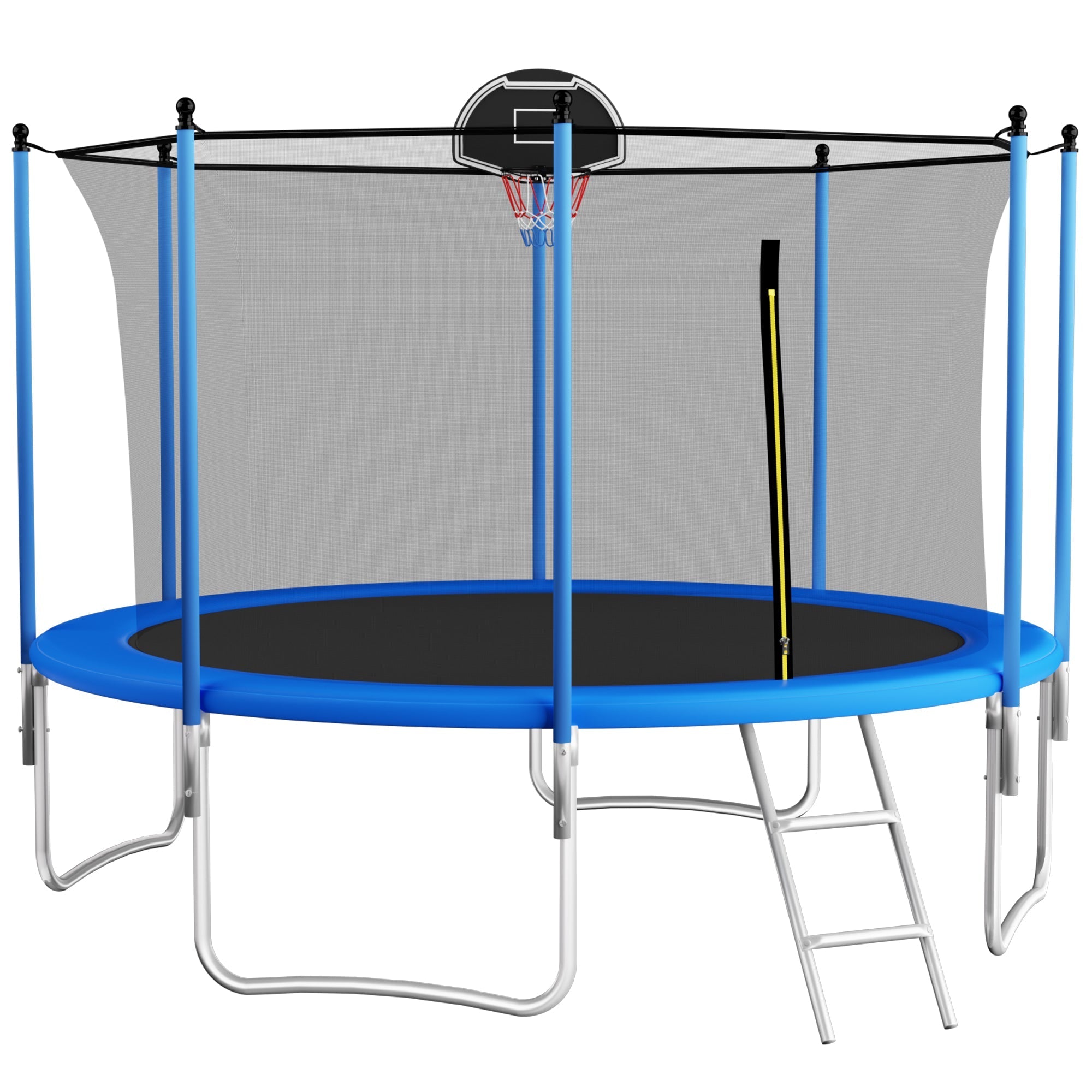 Outdoor Trampoline 305 cm with Reinforced Leg Crossbars and One-Piece Construction, Metal