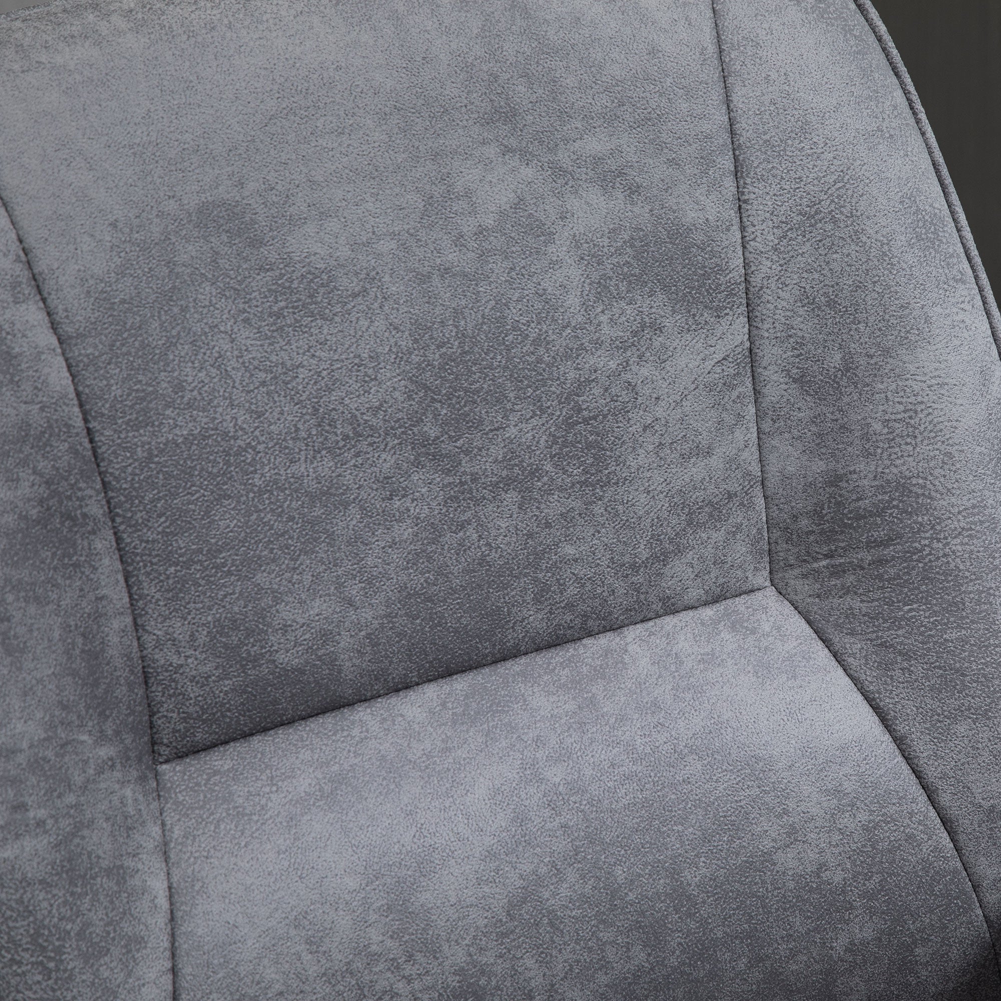 Vinsetto Office Chair XXL Ergonomic Upholstered, Height Adjustable, Rocking Function, Light Grey