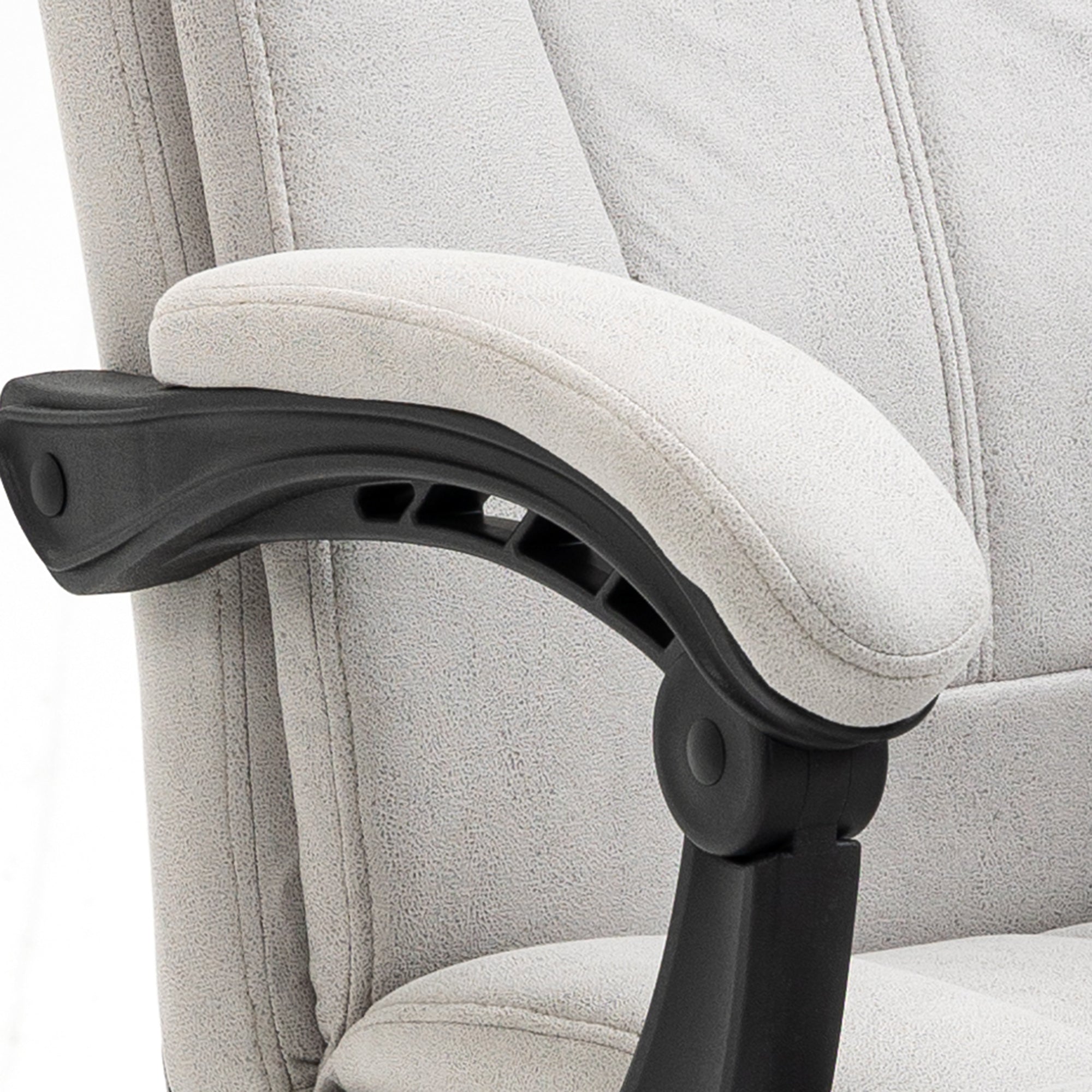 Office Chair, Ergonomic Executive Massage Function Footrest, Light Grey - Clearance