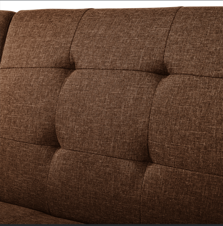 Foldable Futon Sofa Bed 146cm 5-Position Adjustable Backrest - Brown