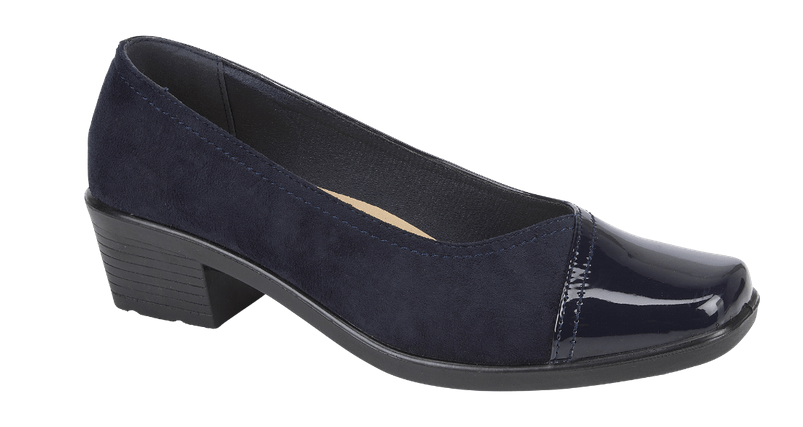 Diana Two - Tone Court Shoe - NAVY - Rathwood Store