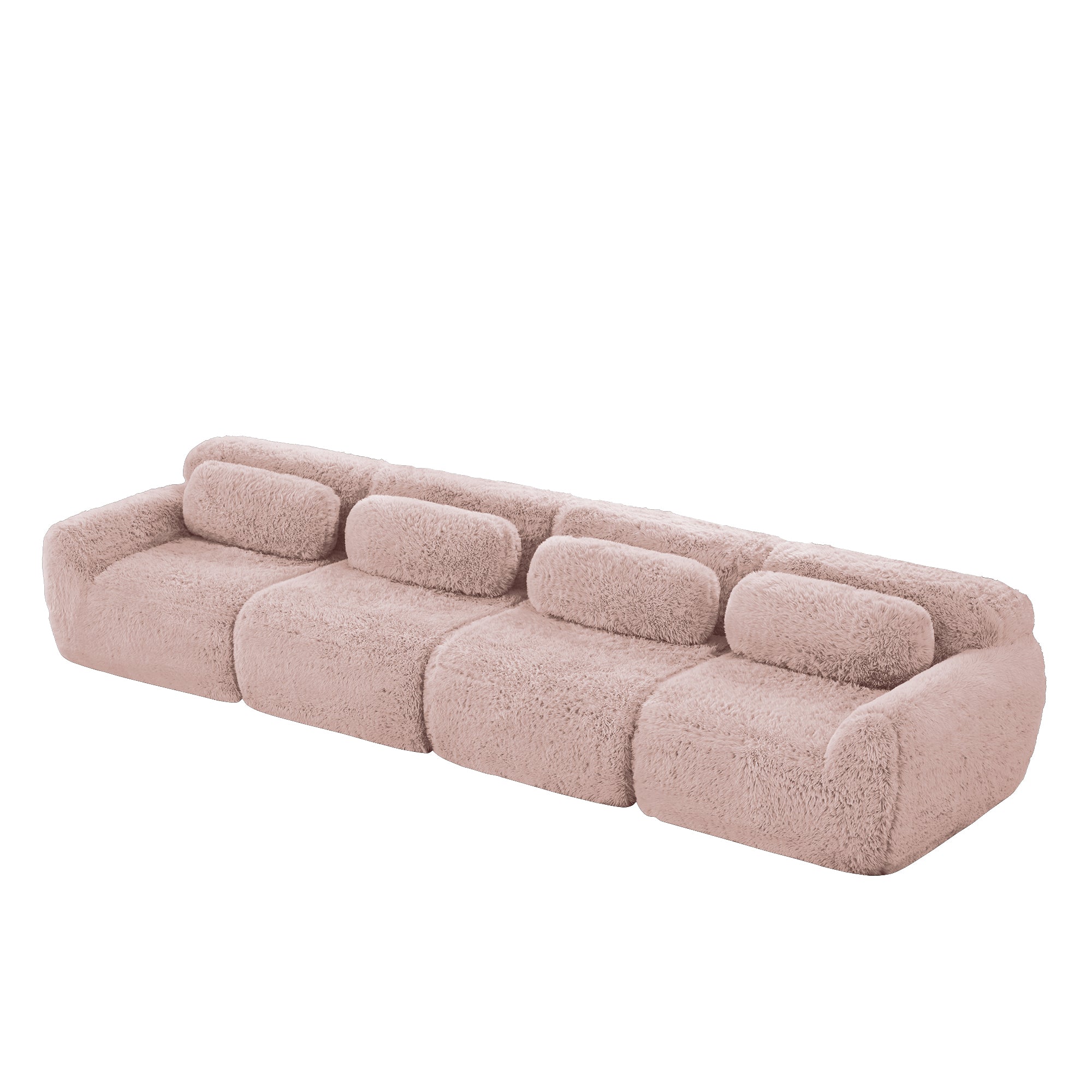 4-seater Sofa Plush Multi-Combination Ergonomic - Pink