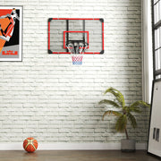 Basketballkorb, Wandmontage Außen-Backboard, Stahl Rot