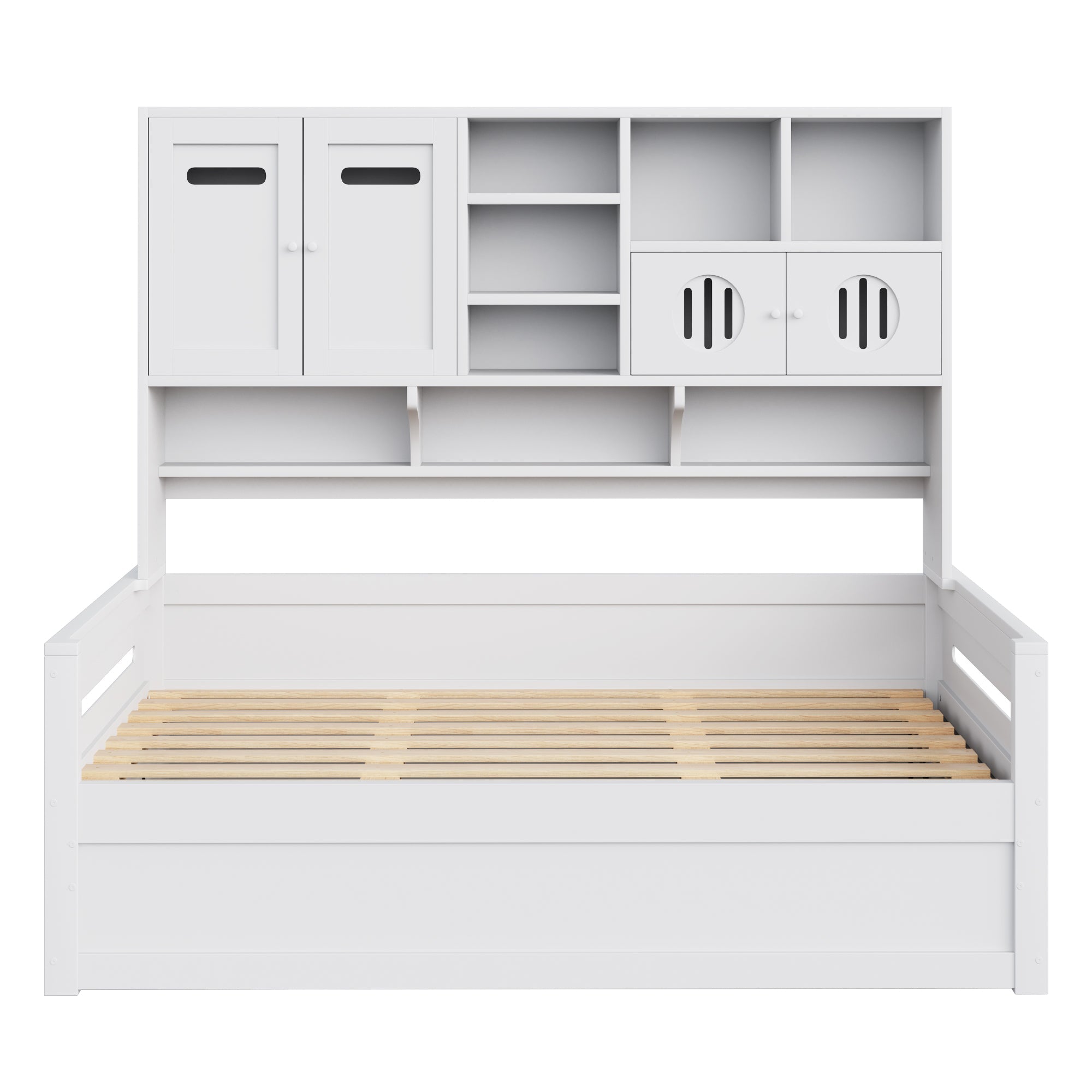 Wooden Sofa Bed, 90x200cm Multifunctional Storage Hydraulic, White