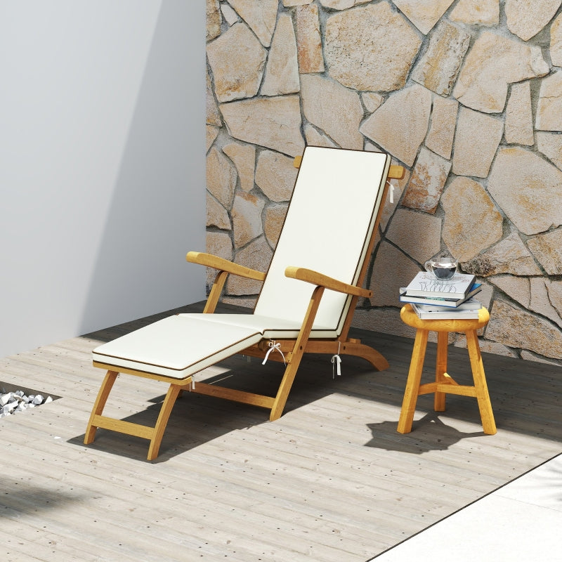 Sun Lounger Folding Garden Lounger with Footrest