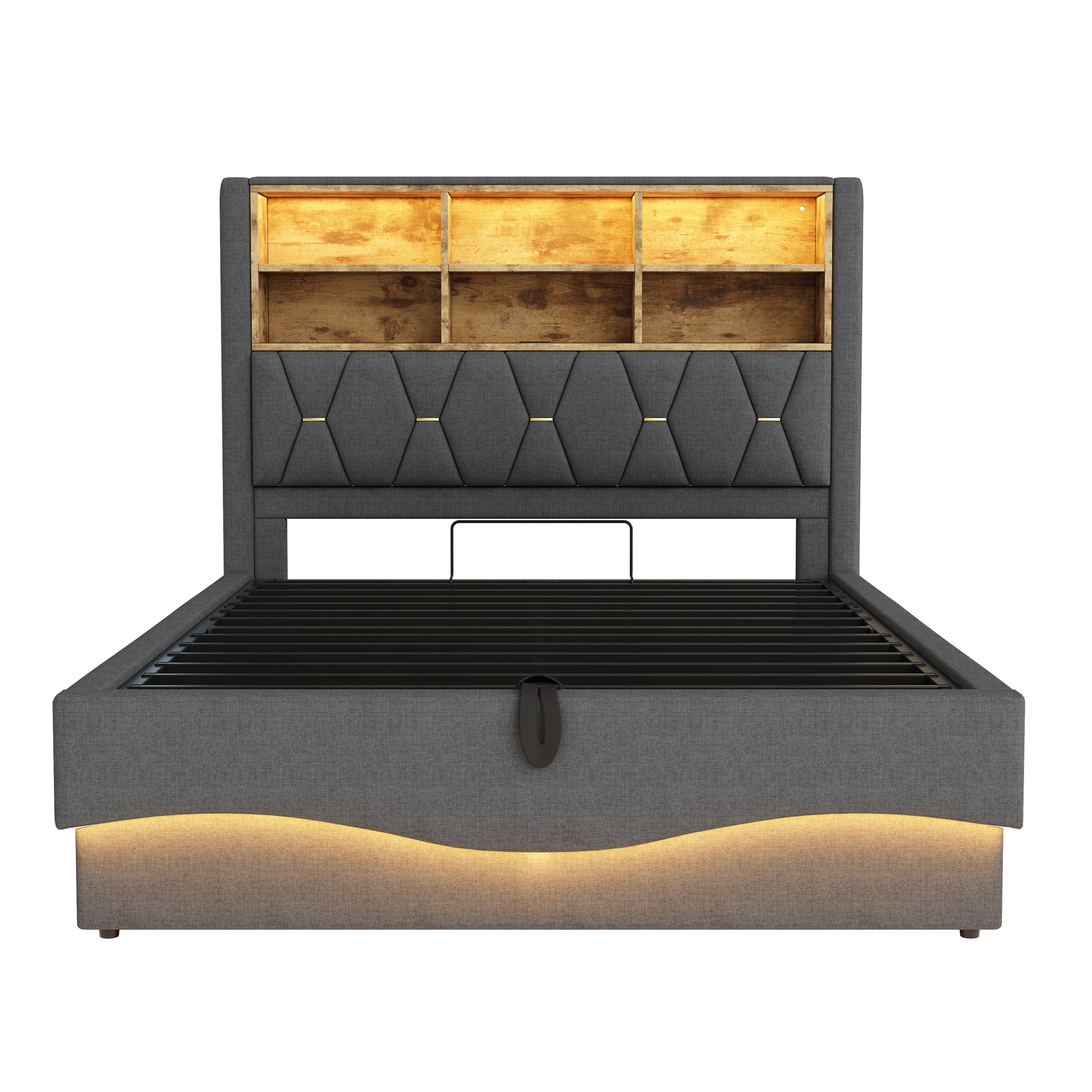 N623P284662E Multifunctional Upholstered Bed (140 x 200 cm)