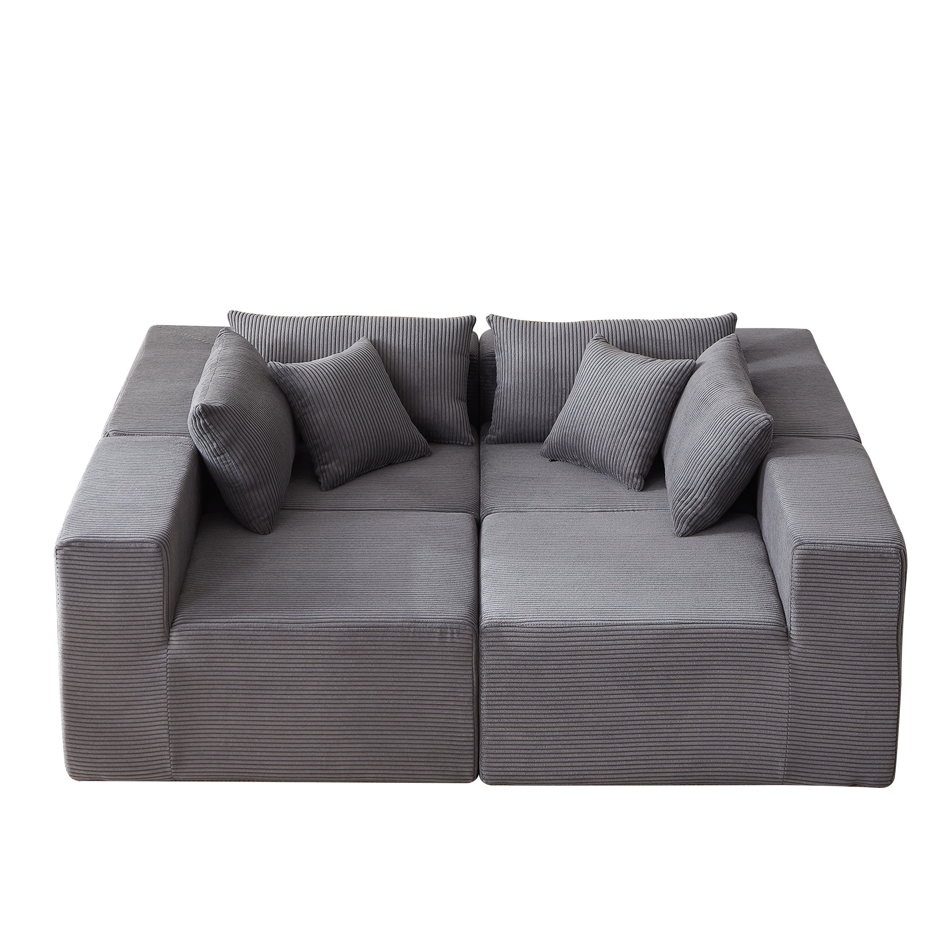 Modular L-Shaped Sectional Sofa 104-Inch 4-Piece - Corduroy