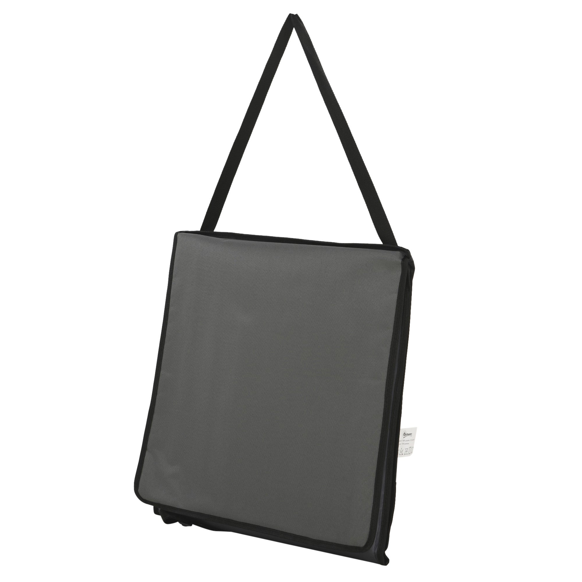 Beach Mats (Set of 2) Foldable Adjustable Loungers with Bag, Oxford Fabric, Grey